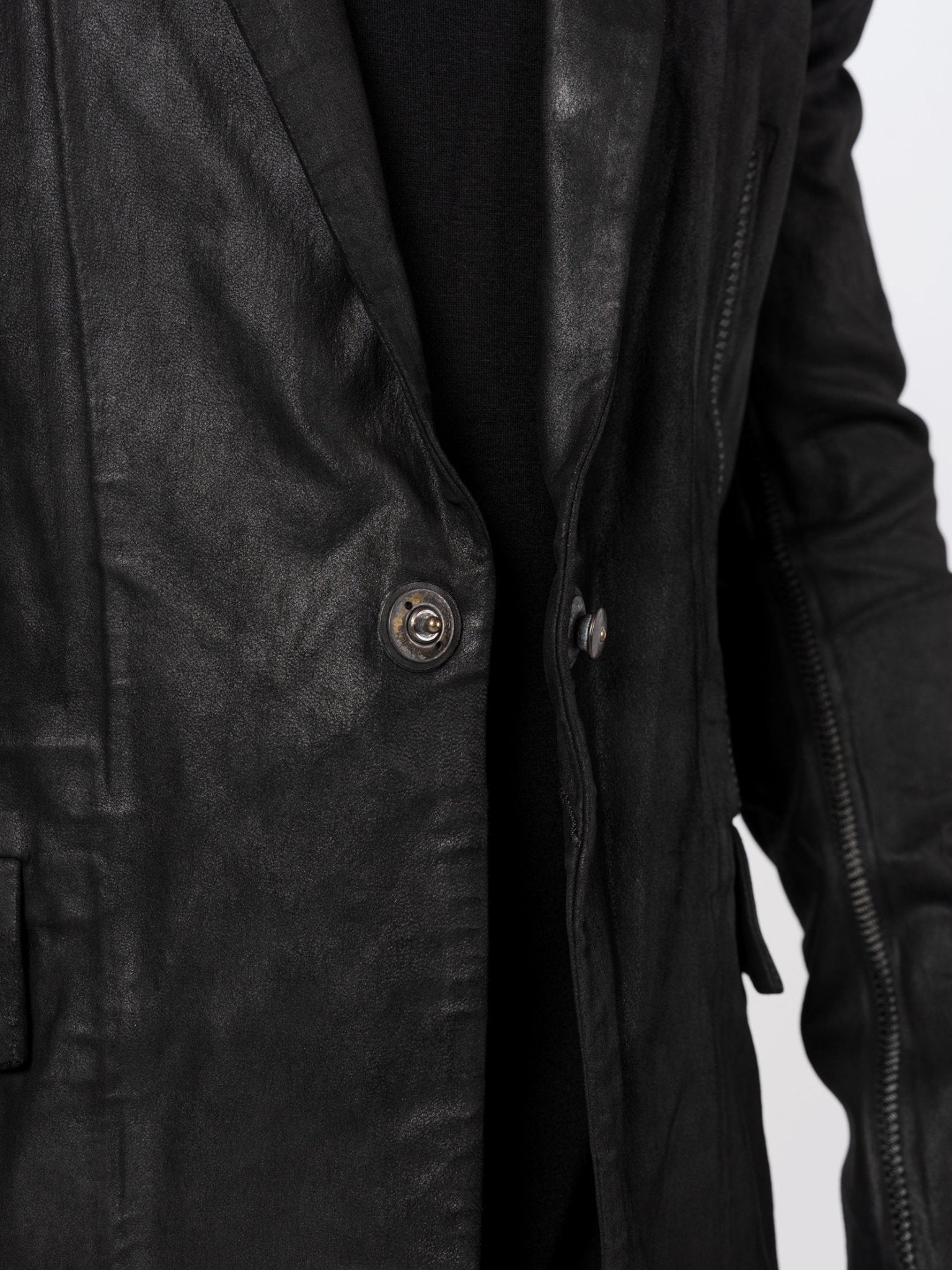 Pionnier Stretch Leather Blazer - by ISAAC SELLAM