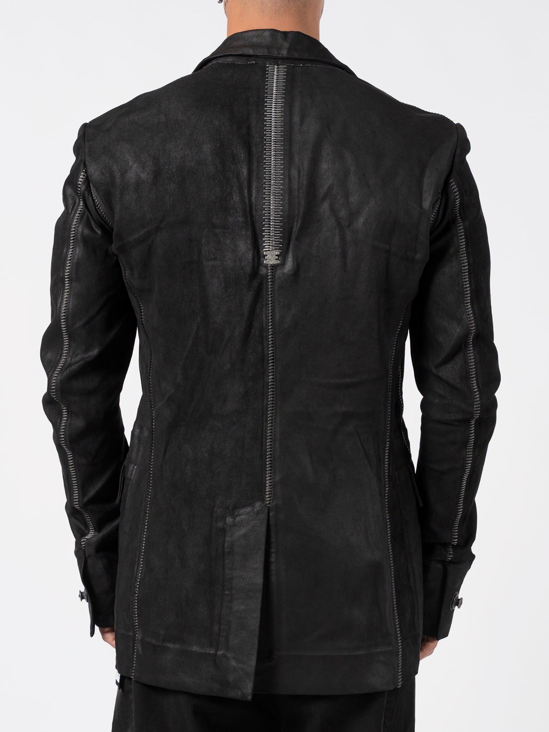 Pionnier Stretch Leather Blazer - by ISAAC SELLAM