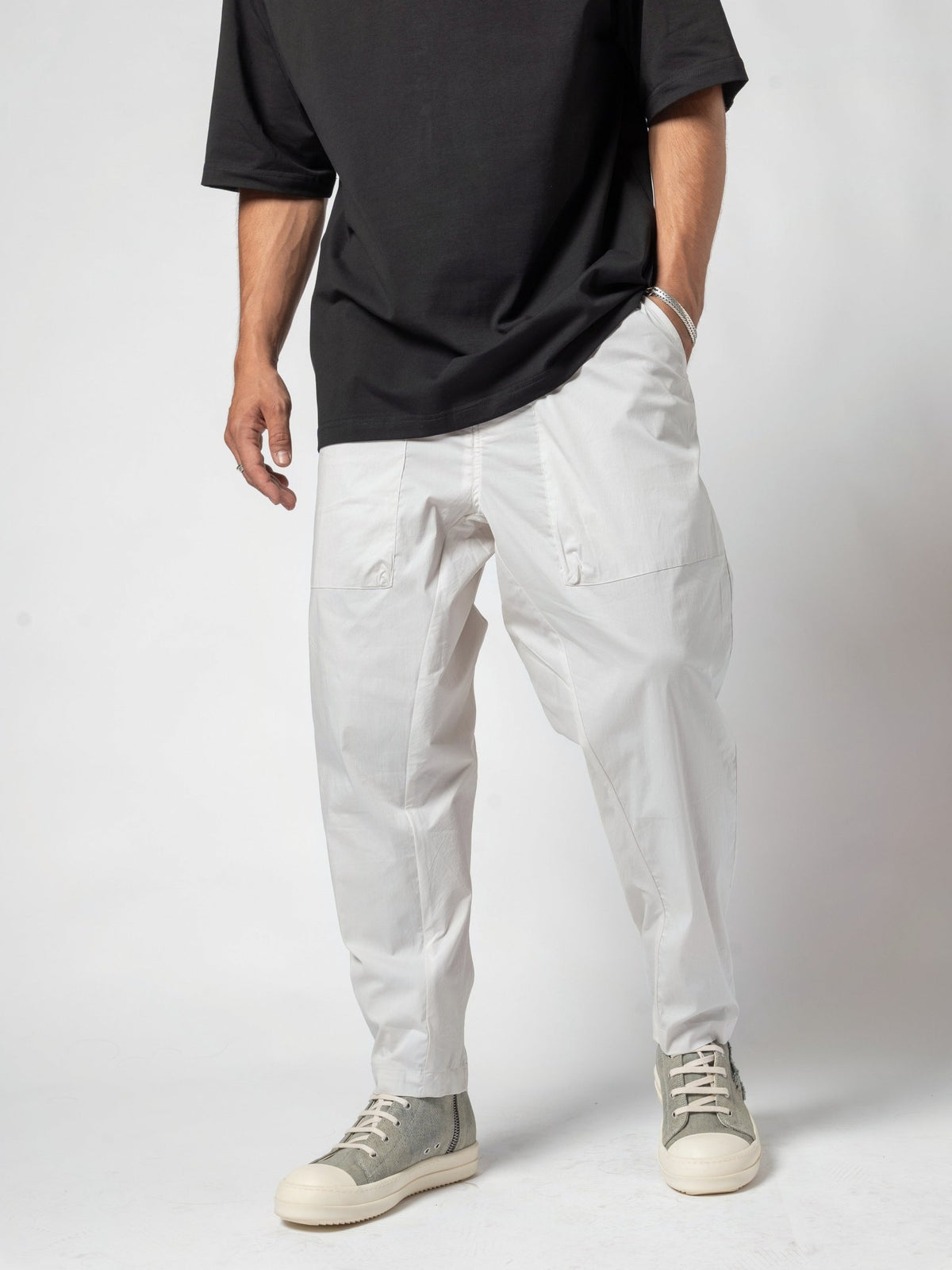 Pleated Drop-Crotch Pants - by AITO