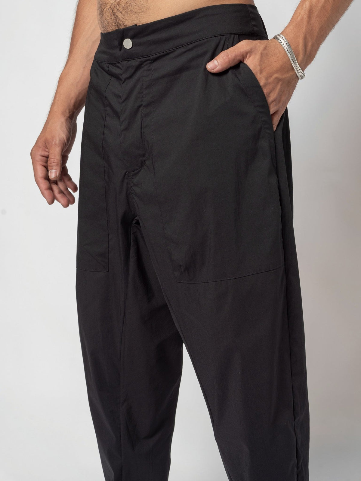 Pleated Drop-Crotch Pants - by AITO