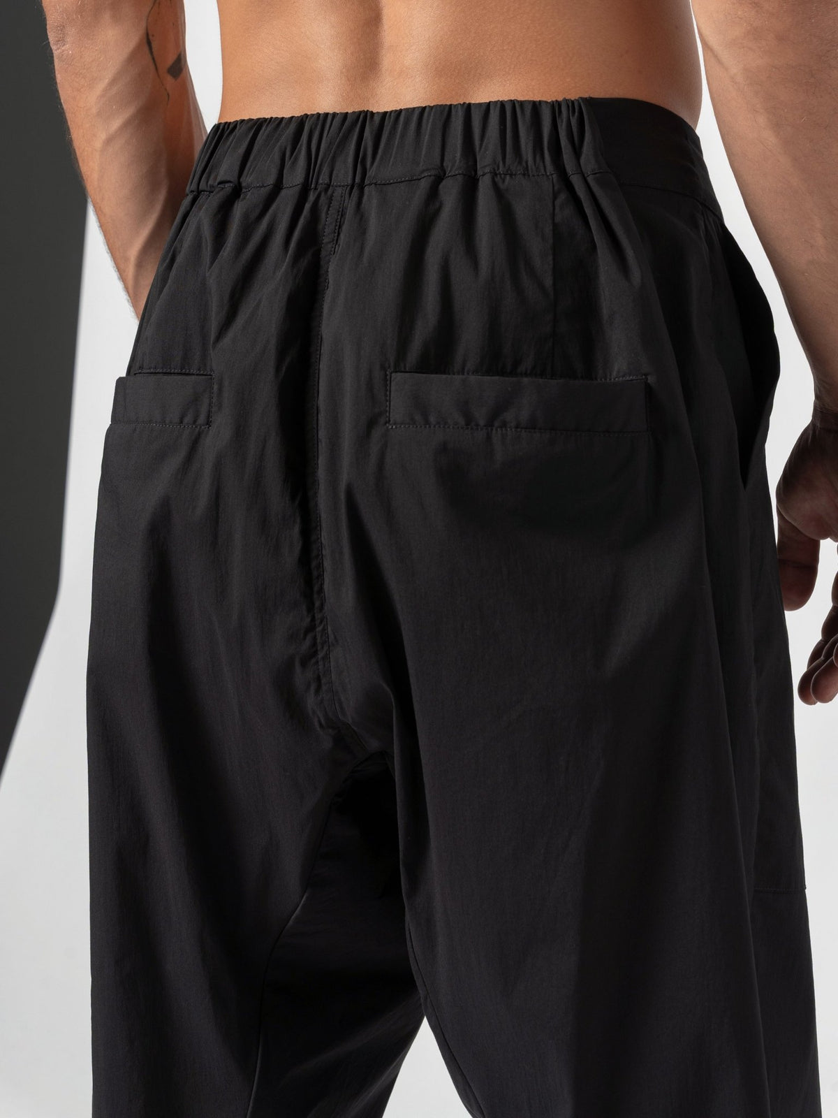 Pleated Drop-Crotch Pants - by AITO