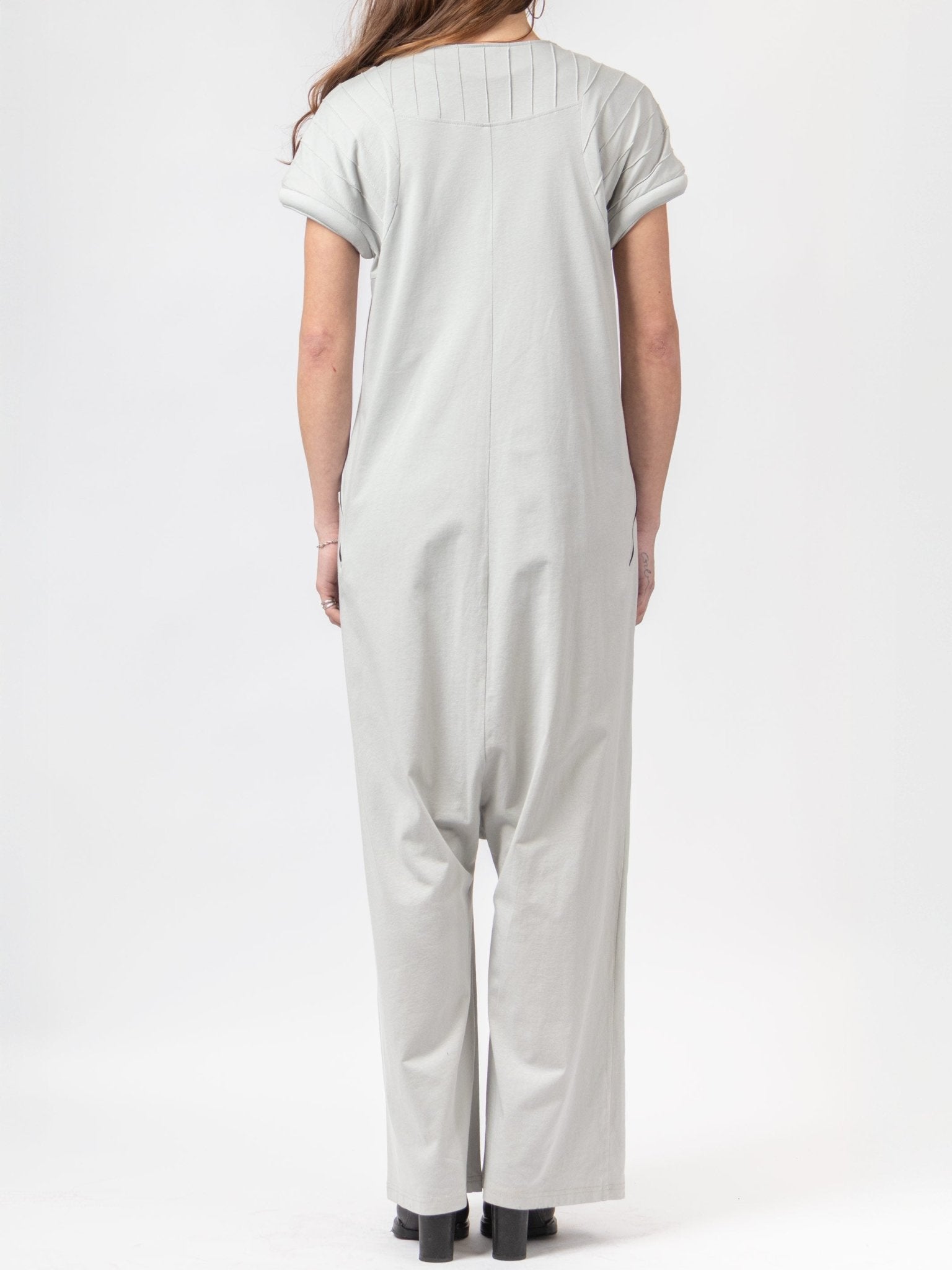 Pleated Shoulder Jumpsuit - by VAGUE