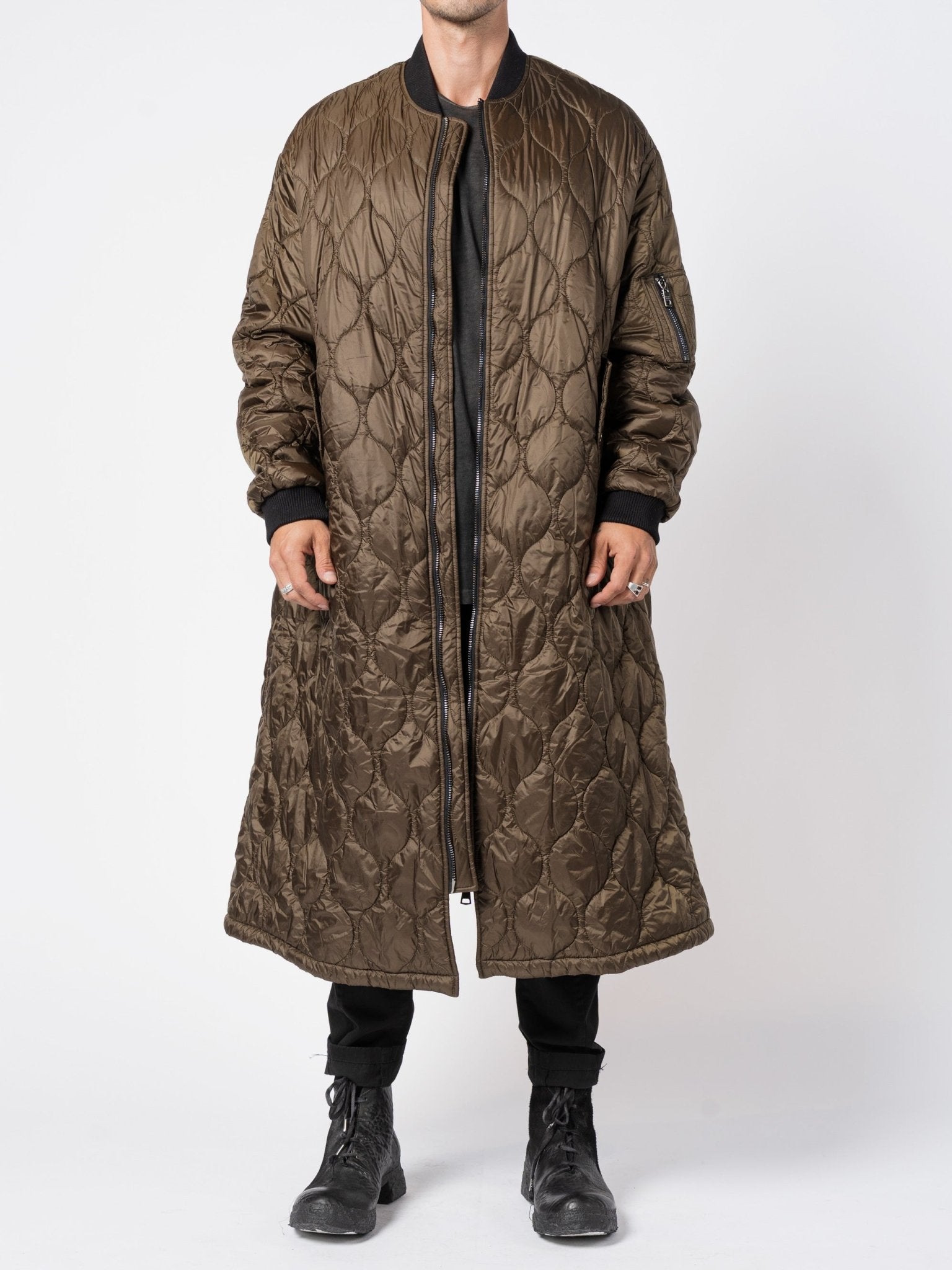 Quilted Nylon Bomber - by GIORGIO BRATO