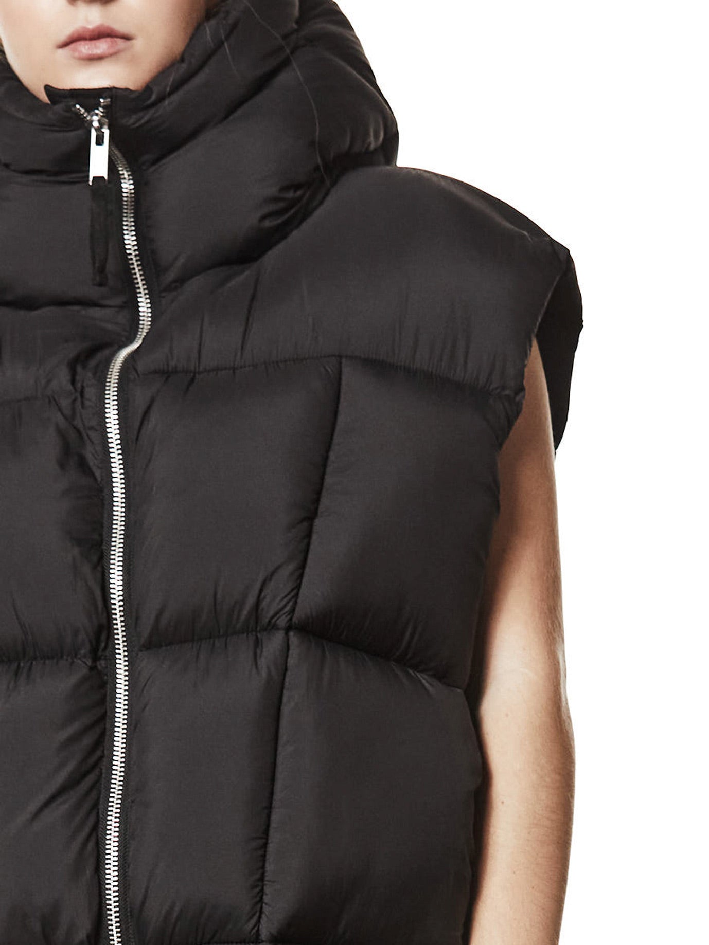 Quilted Nylon Puffer Vest - by THOM KROM