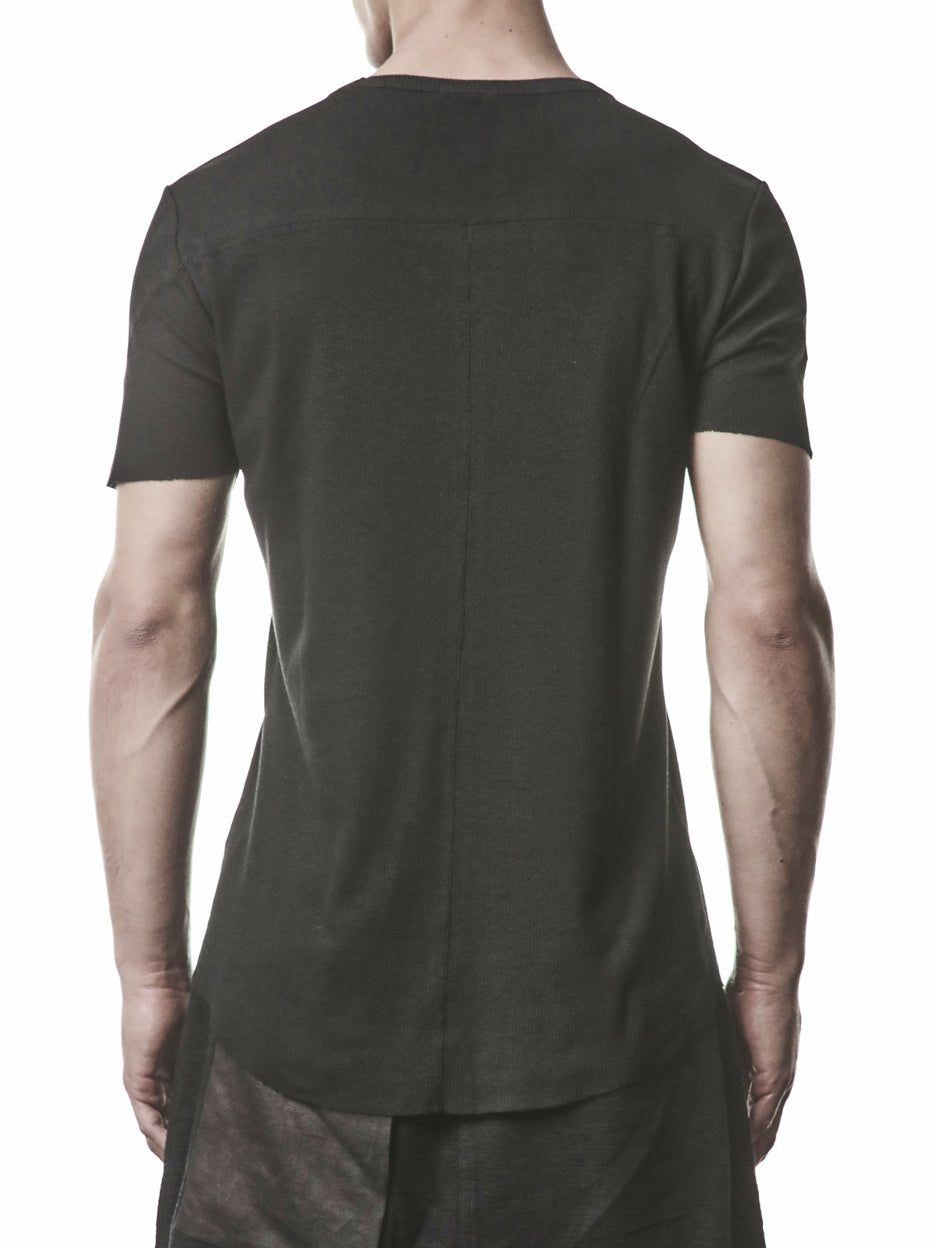 Raw Edge Rib T-Shirt - by THOM KROM