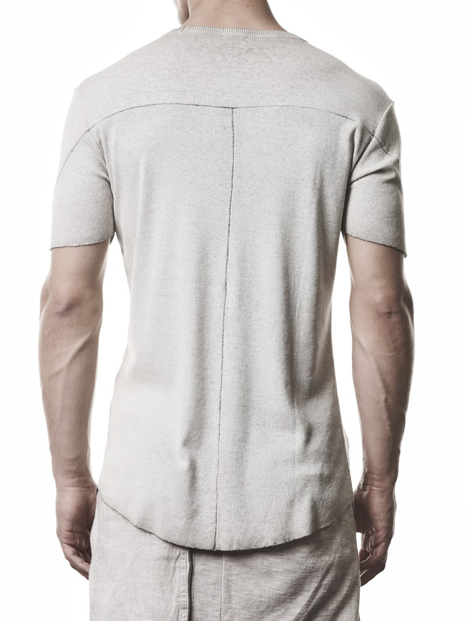 Raw Edge Rib T-Shirt - by THOM KROM
