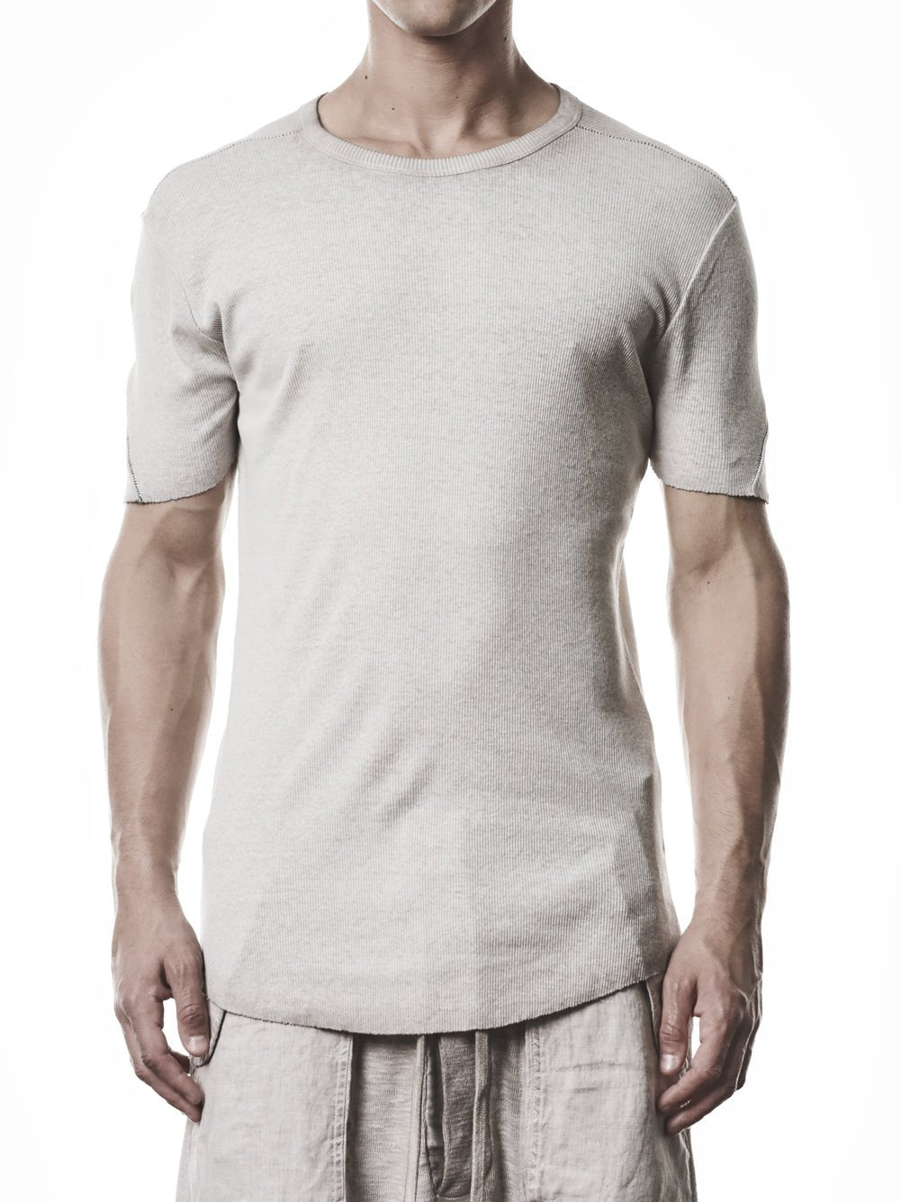Raw Edge Rib T-Shirt - by THOM KROM