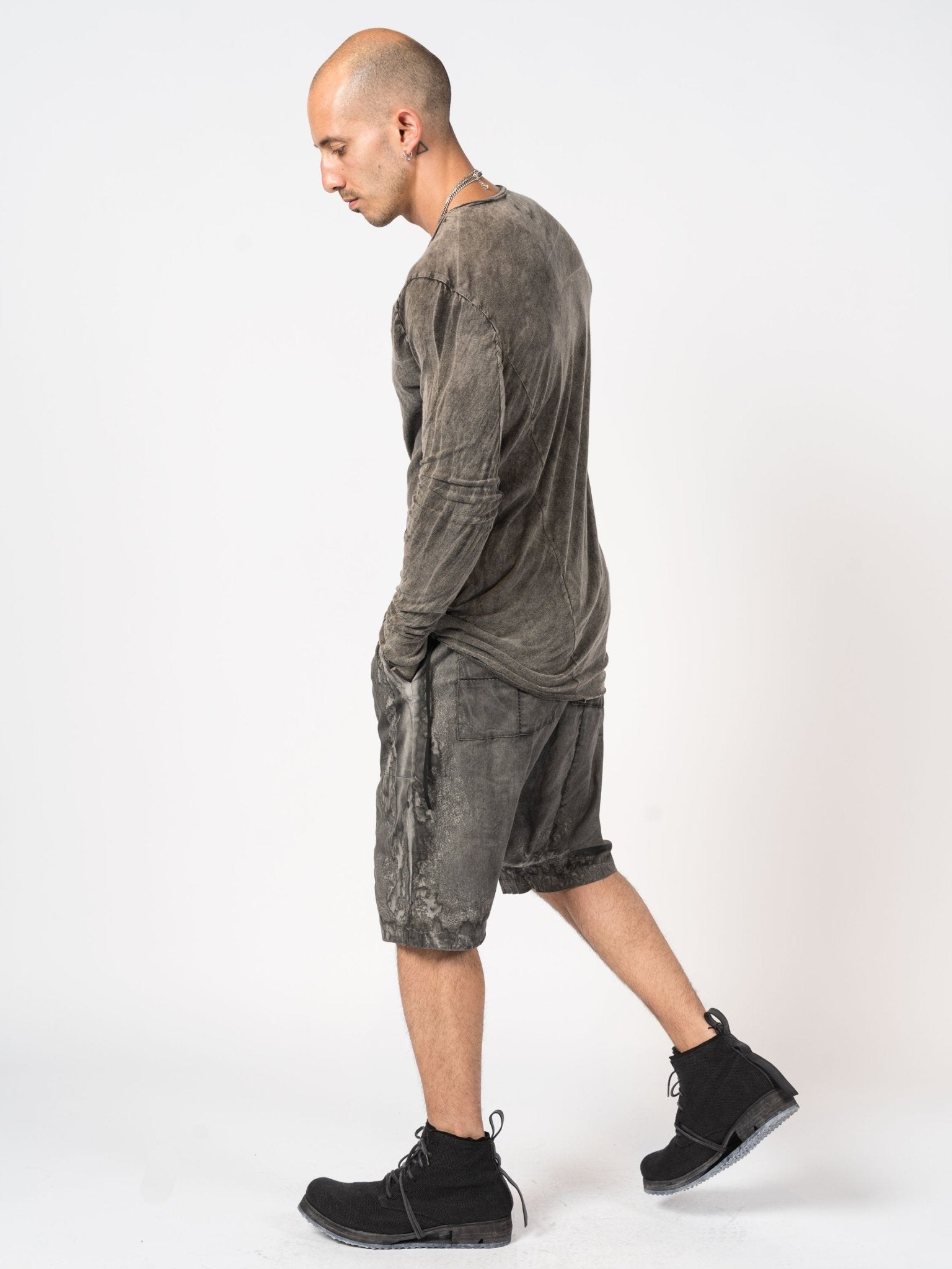 Raw Seam Long Sleeve T-Shirt - by MD75