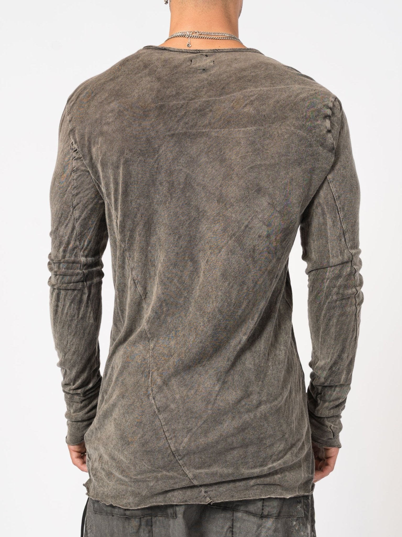 Raw Seam Long Sleeve T-Shirt - by MD75