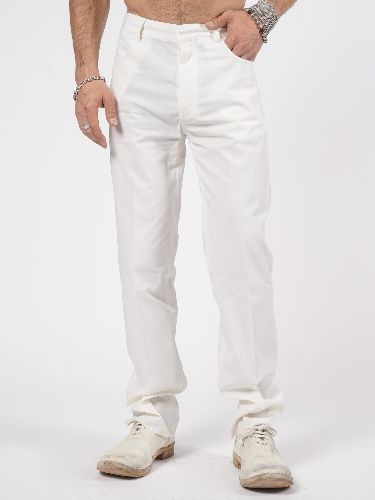 Relaxed Cotton Trousers - by SAPIO