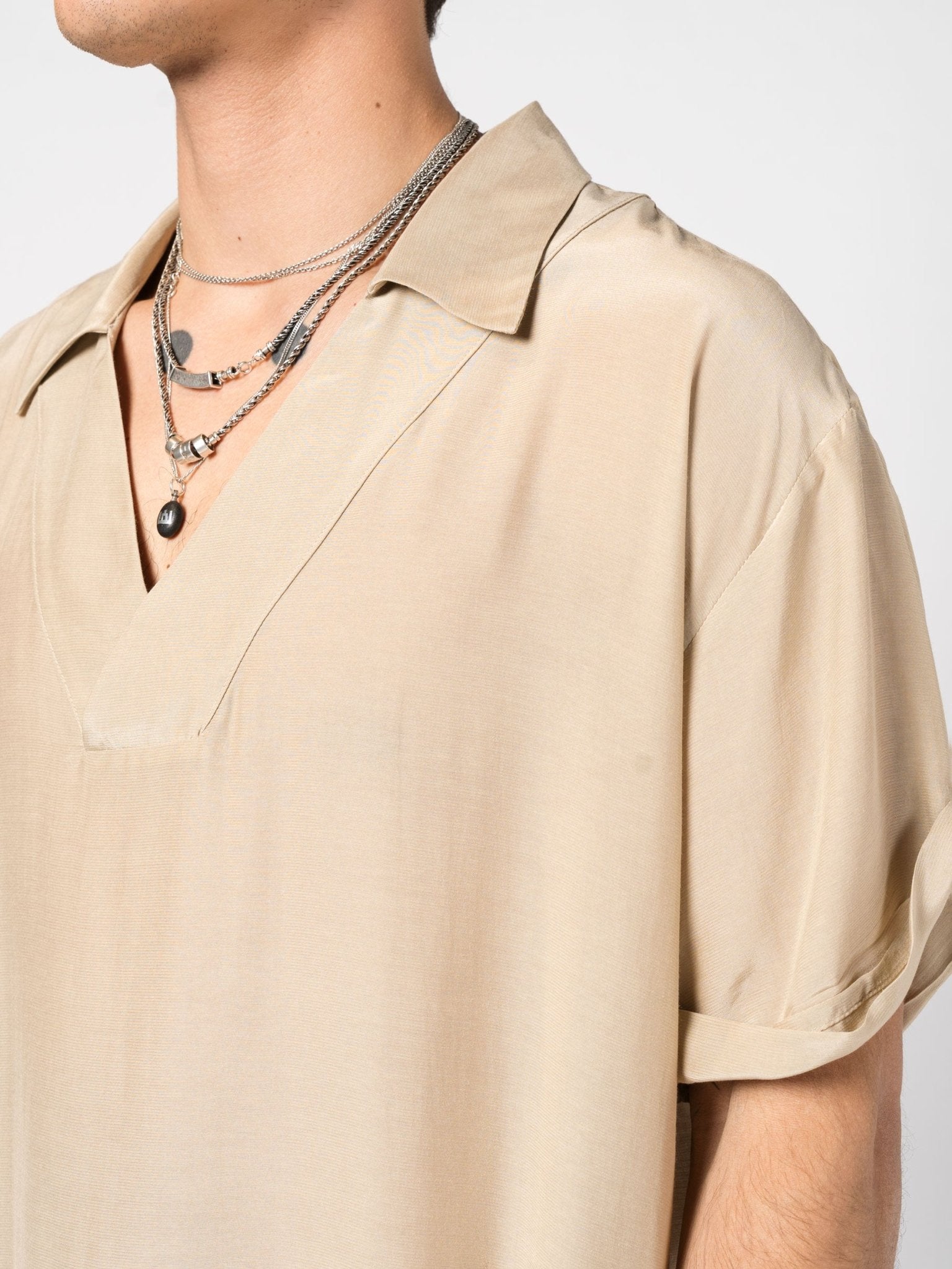 Relaxed - Fit Open - Collar Shirt - by NOSTRA SANTISSIMA