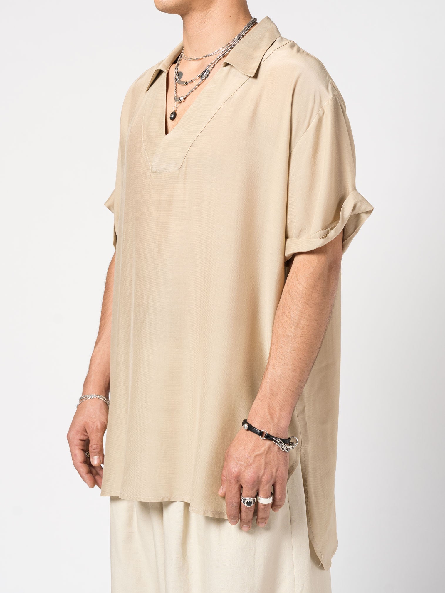 Relaxed - Fit Open - Collar Shirt - by NOSTRA SANTISSIMA