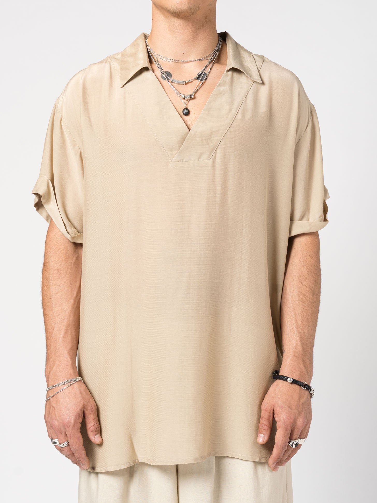 Relaxed - Fit Open - Collar Shirt - by NOSTRA SANTISSIMA