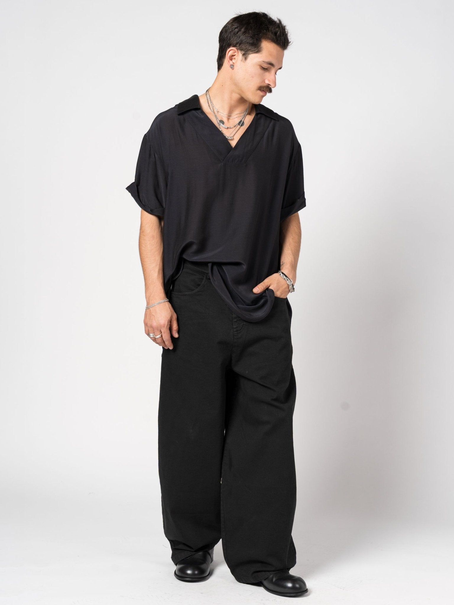 Relaxed - Fit Open - Collar Shirt - by NOSTRA SANTISSIMA