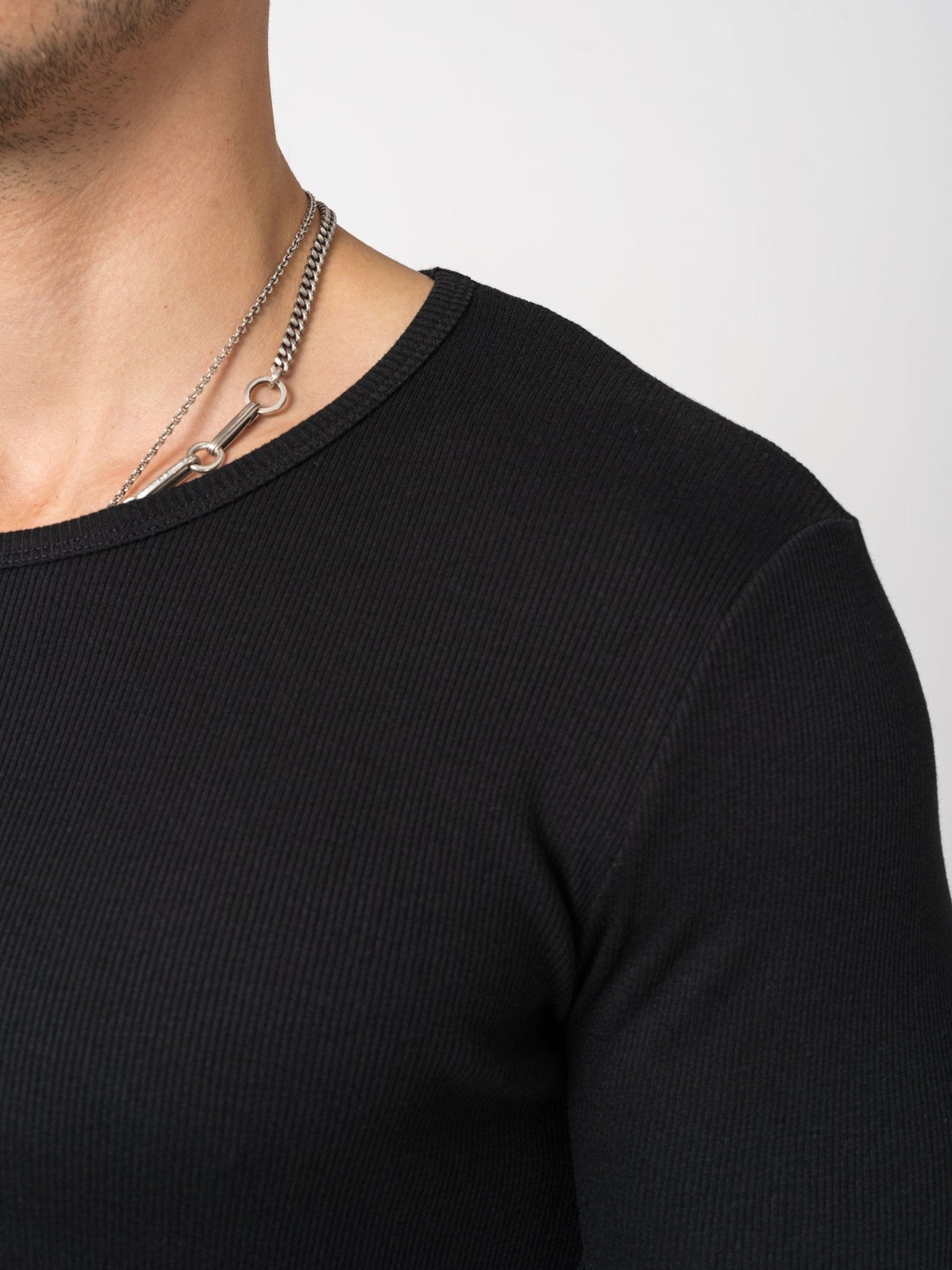Rib Long Sleeve T-Shirt - by D.HYGEN