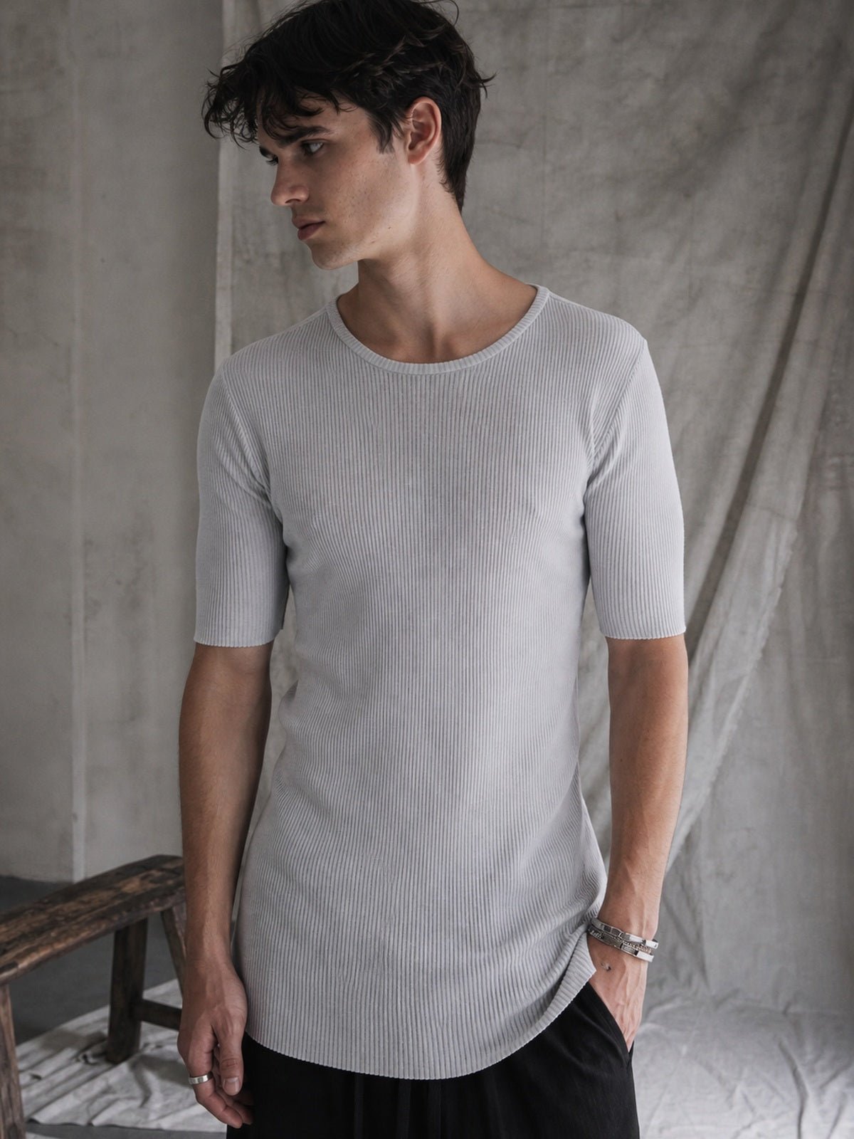 Ribbed T-shirt - by AITO