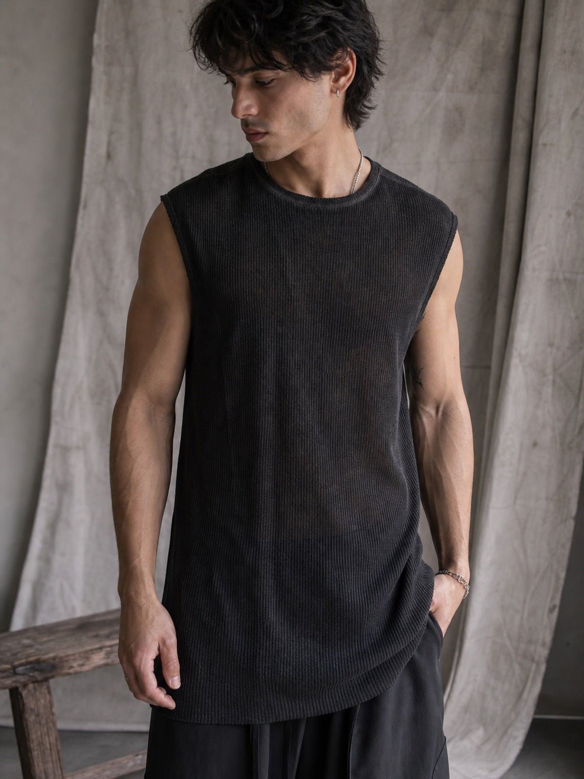 Ribbed Tank Top - by AITO