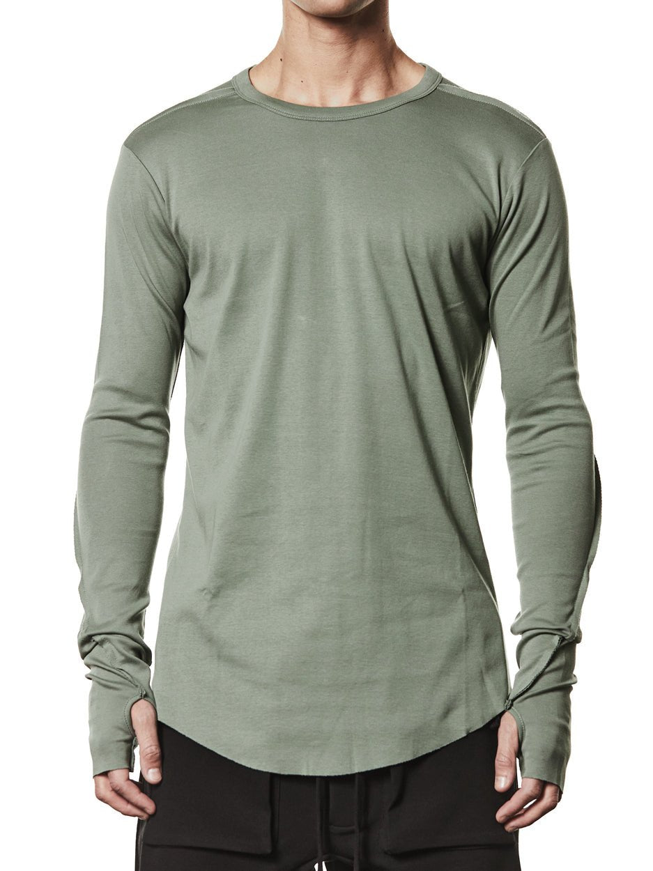 Round Neck Long - Sleeve T-Shirt - by THOM KROM