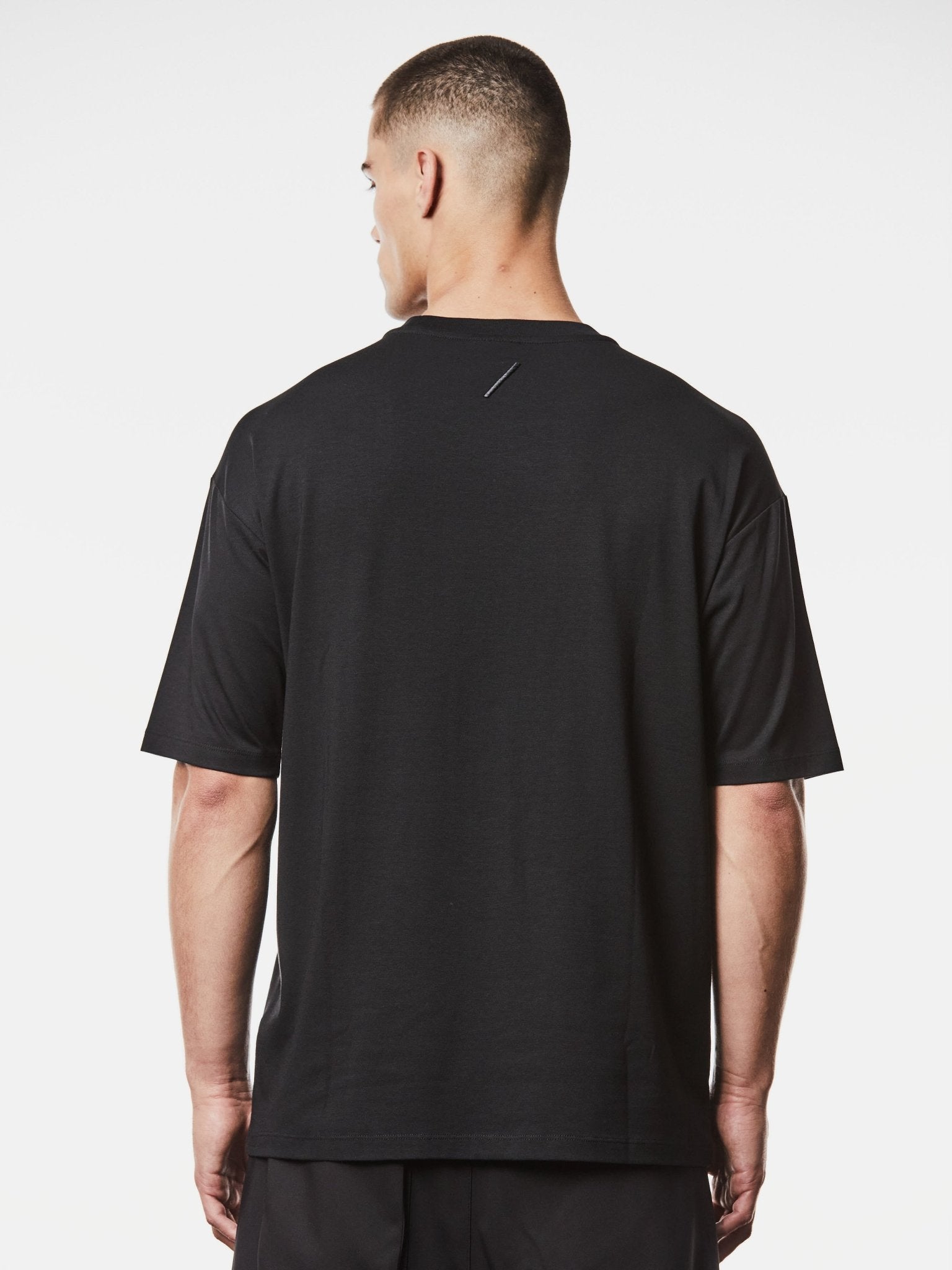 Round Neck Shirt with Embroidered Slash Detail - by THOM KROM