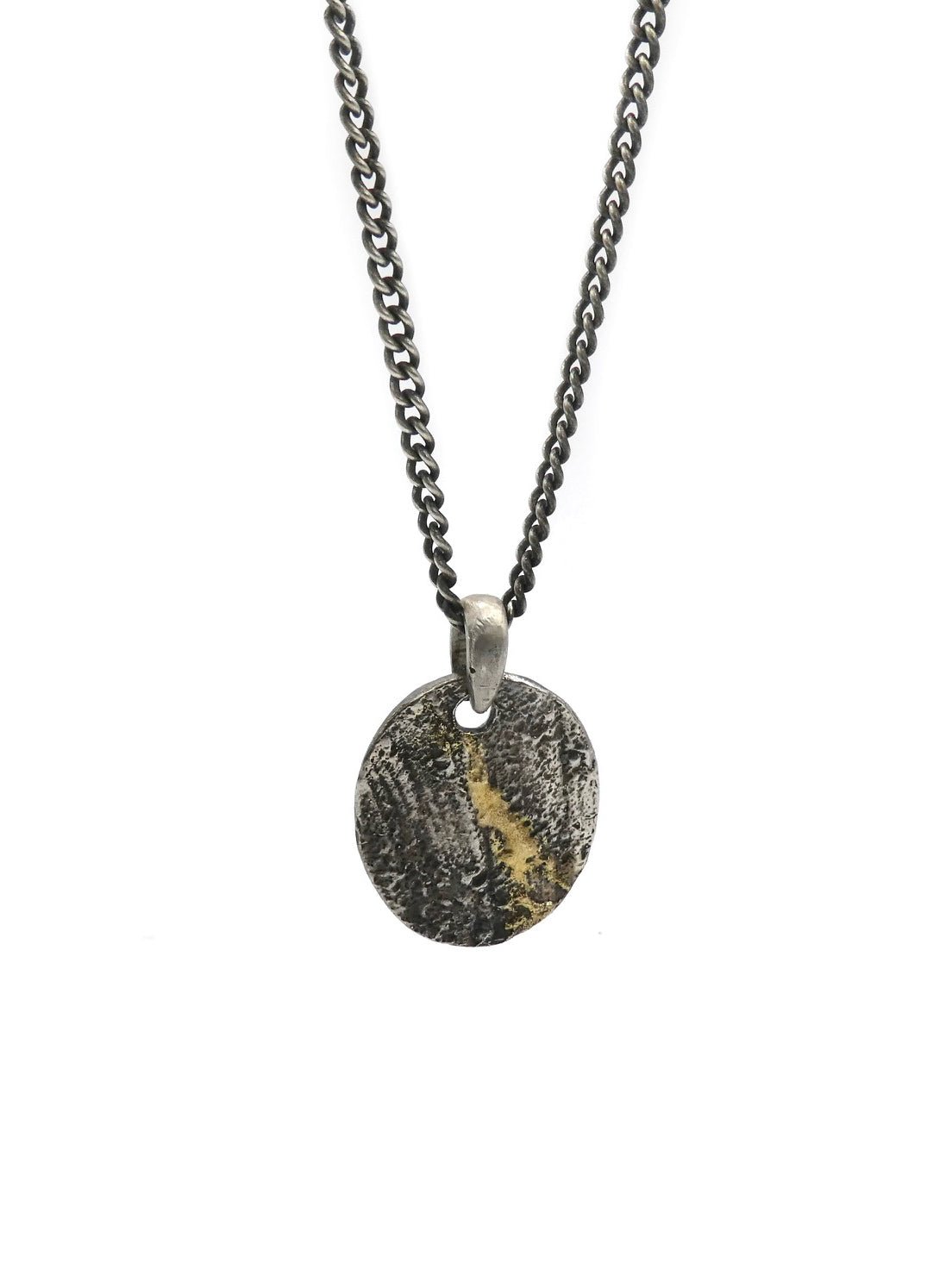 Round Pendant Necklace with Gold - by ENRI MARS