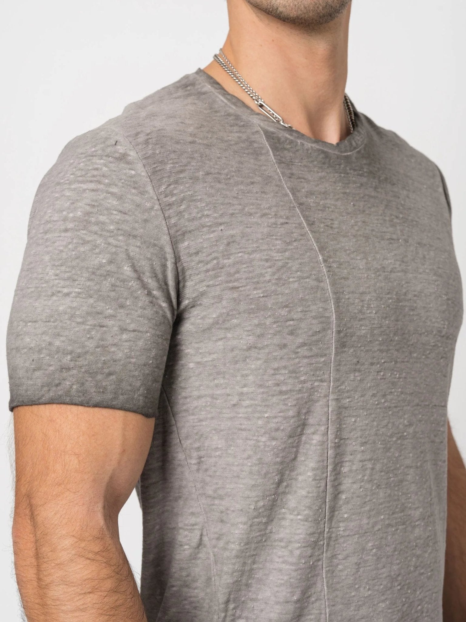 Rustic Cotton Long T-Shirt - by MD75