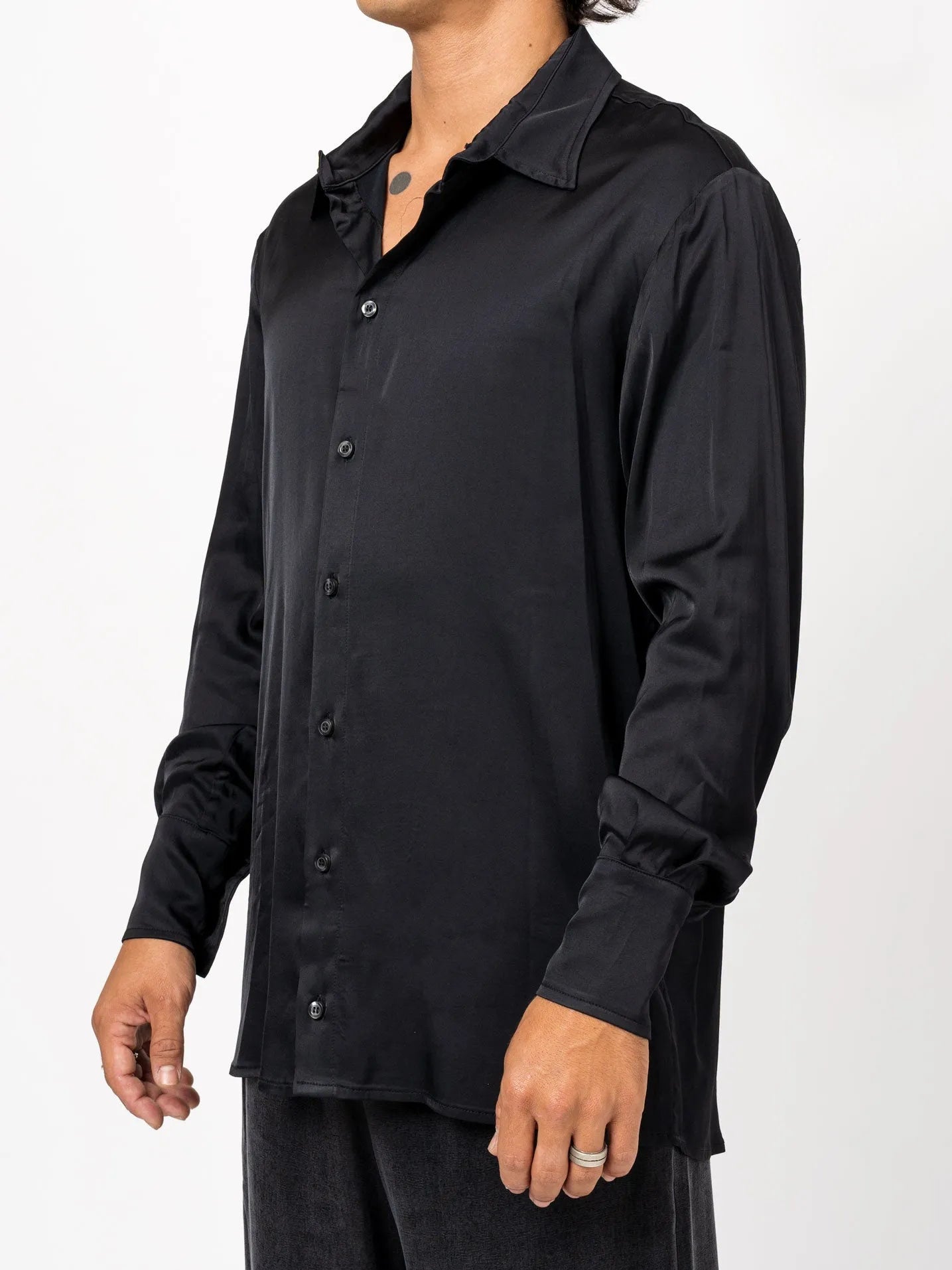 Satin Long Sleeve Shirt - by NOSTRA SANTISSIMA
