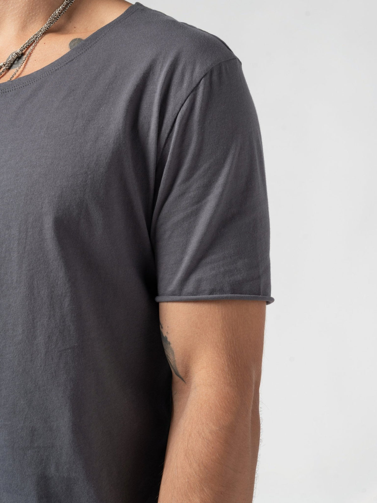 Scoop Neck Cotton T-Shirt - by AITO