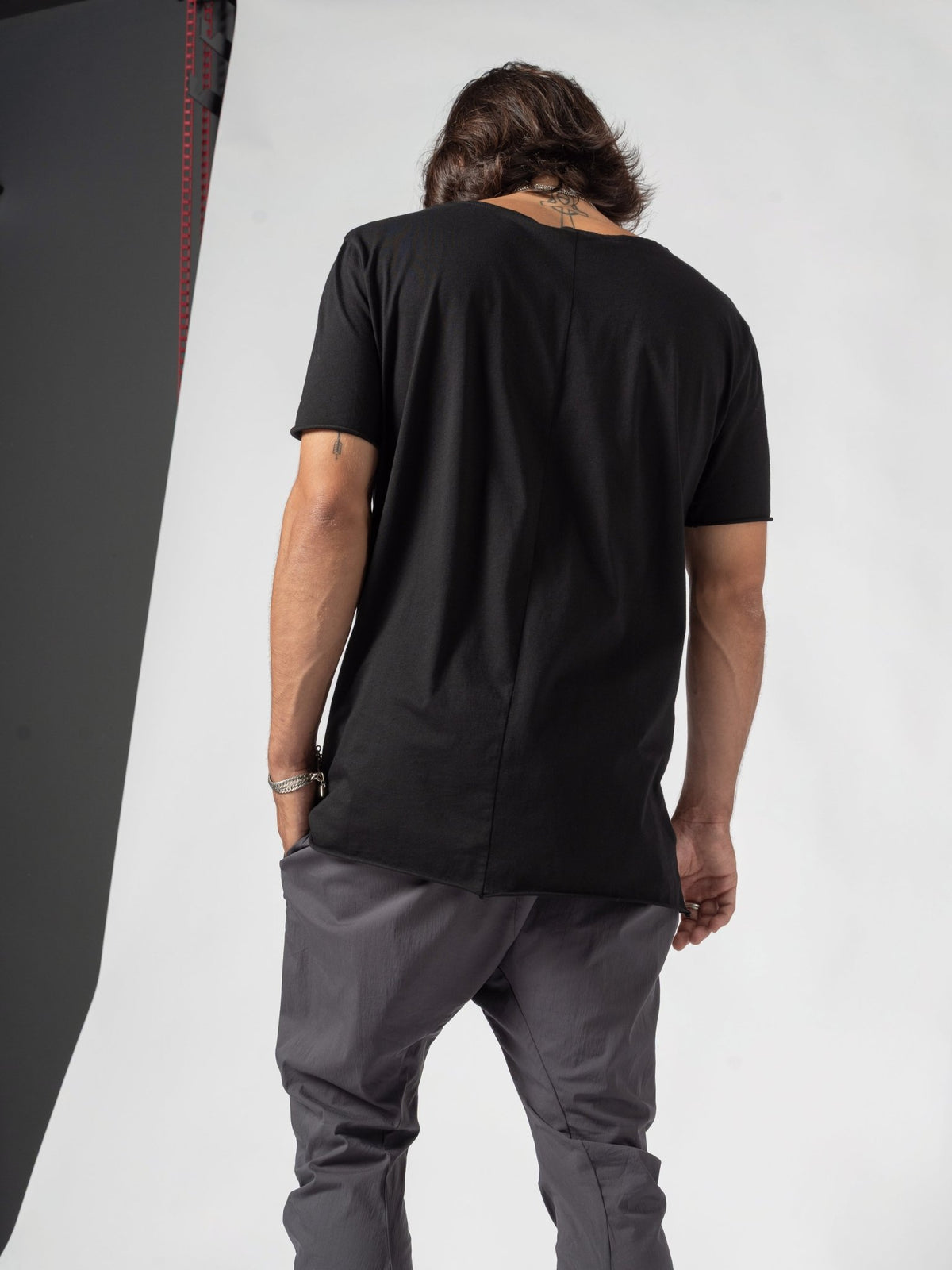 Scoop Neck Cotton T-Shirt - by AITO