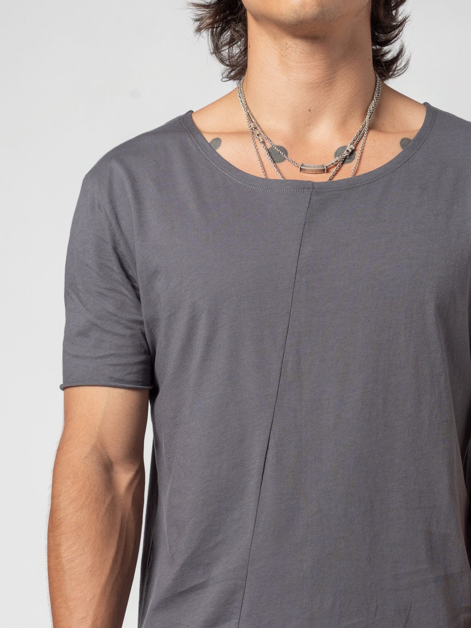 Scoop Neck Cotton T-Shirt - by AITO