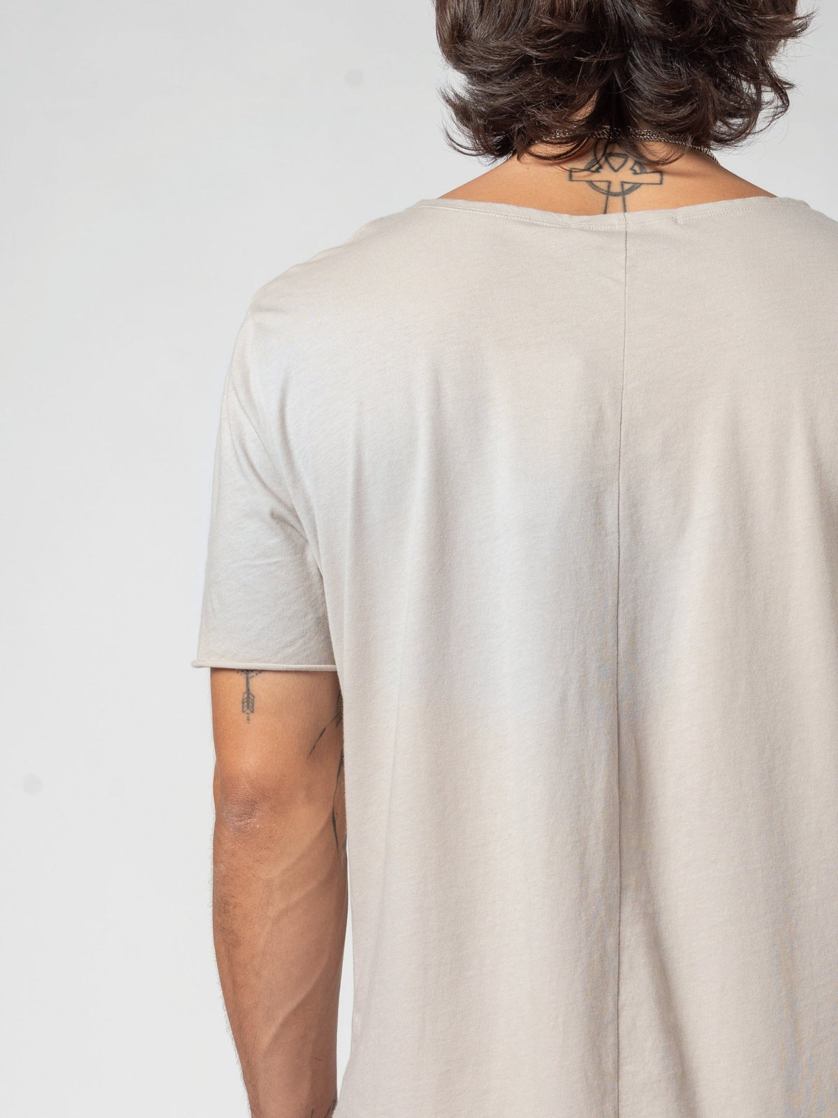 Scoop Neck Cotton T-Shirt - by AITO