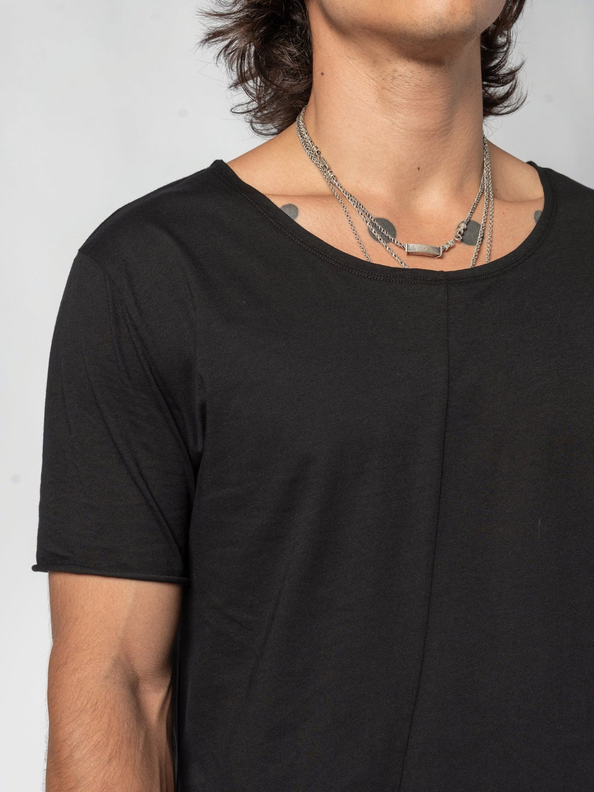 Scoop Neck Cotton T-Shirt - by AITO