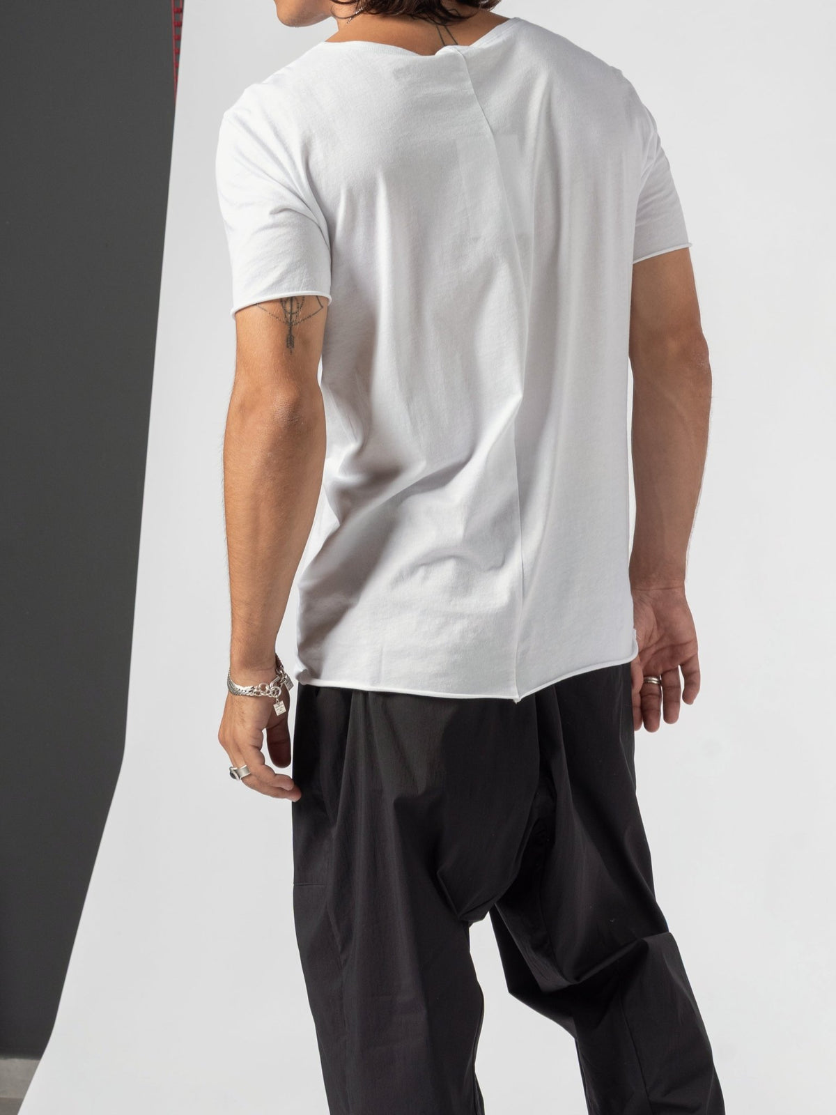 Scoop Neck Cotton T-Shirt - by AITO