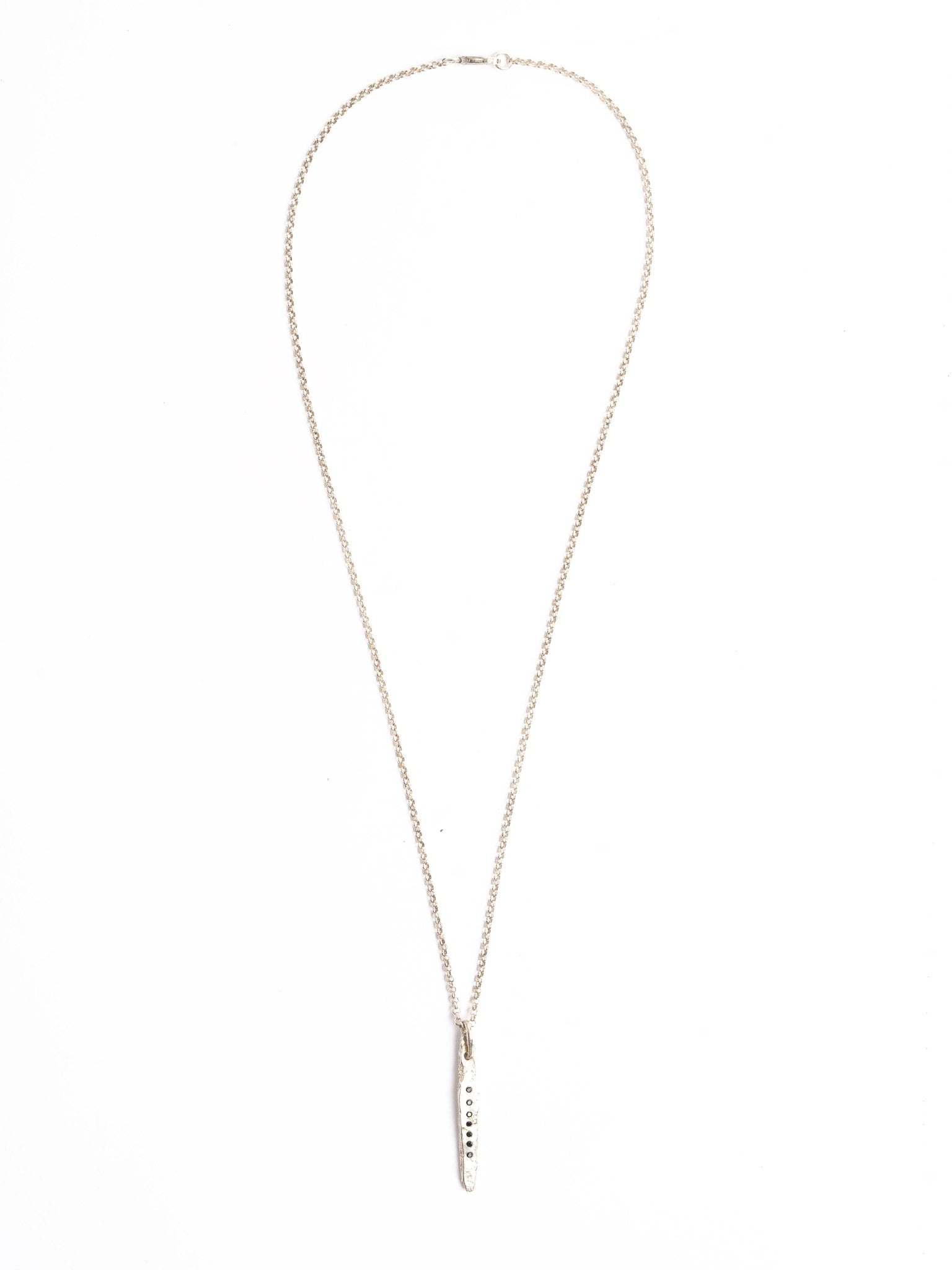Shaft Diamond Pendant Necklace - by MAYA NOACH