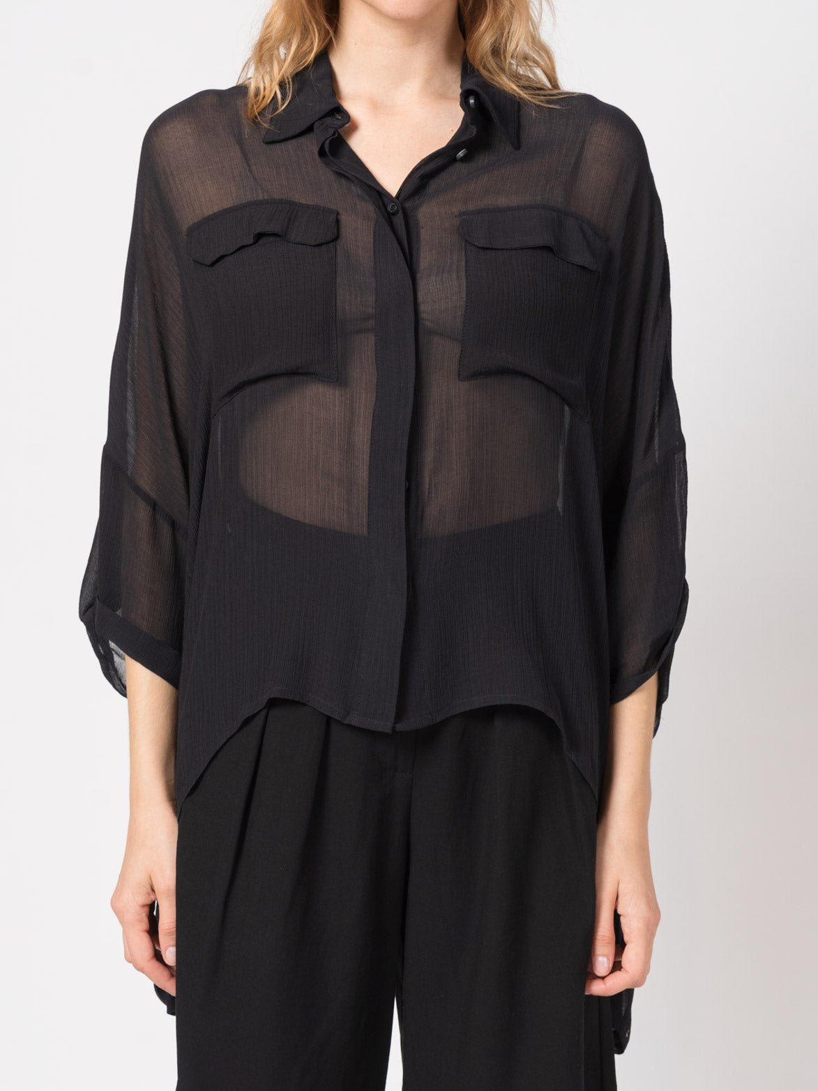 Sheer Button - Up Shirt - by NOSTRA SANTISSIMA
