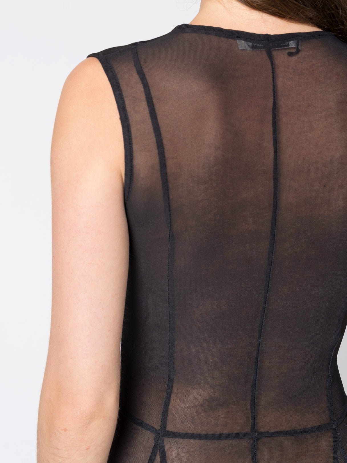 Sheer Sleeveless Mesh Panel Dress - by NOSTRA SANTISSIMA