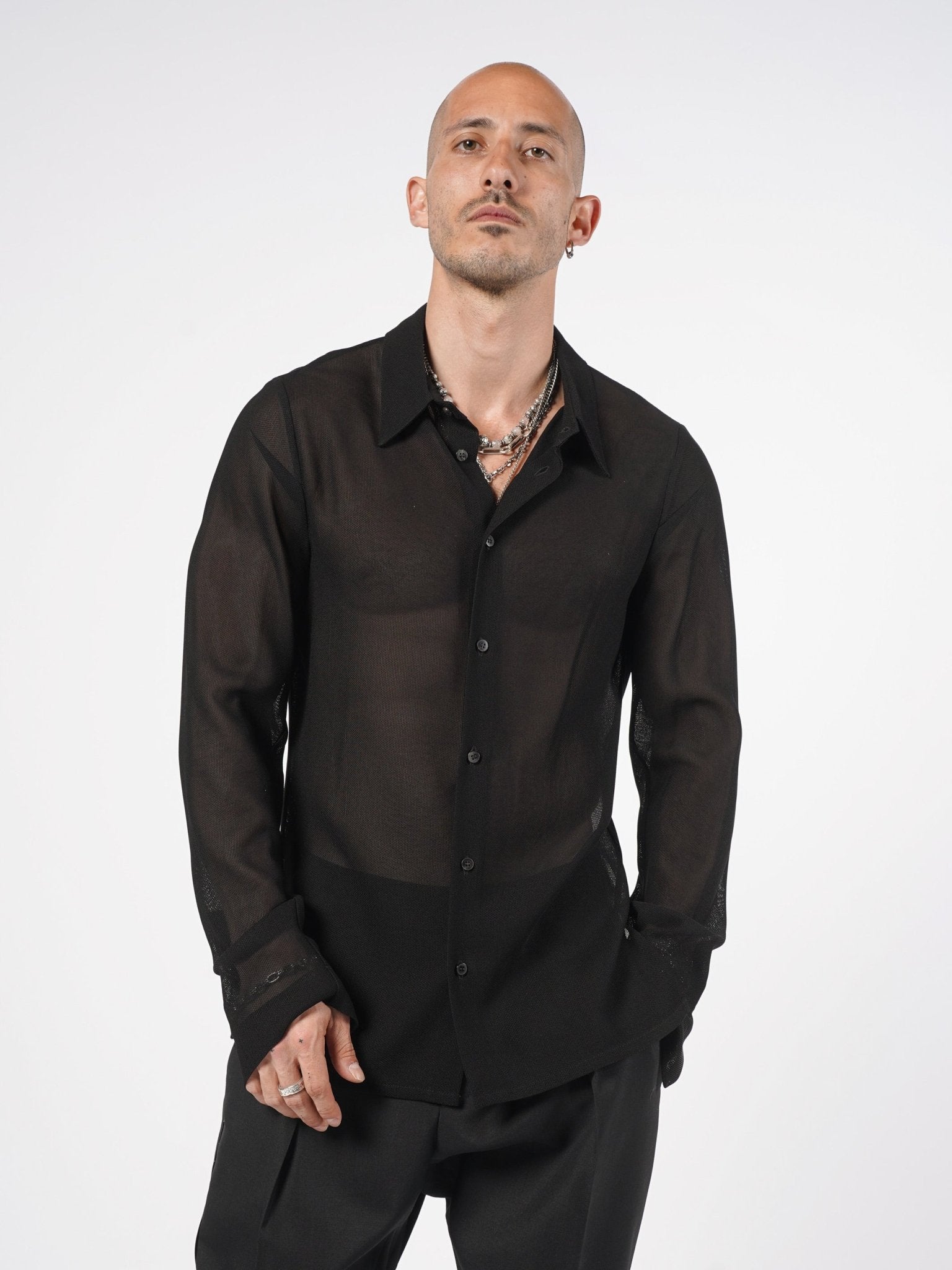 Sheer Textured Shirt - by SAPIO