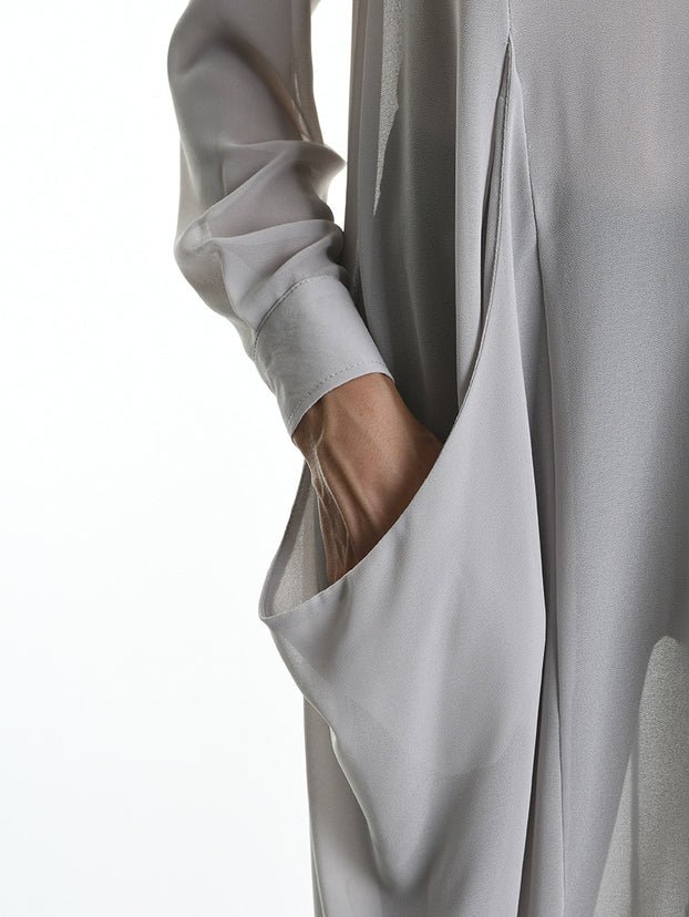 Shirt Dress with Oversized Pockets - by LA HAINE INSIDE US