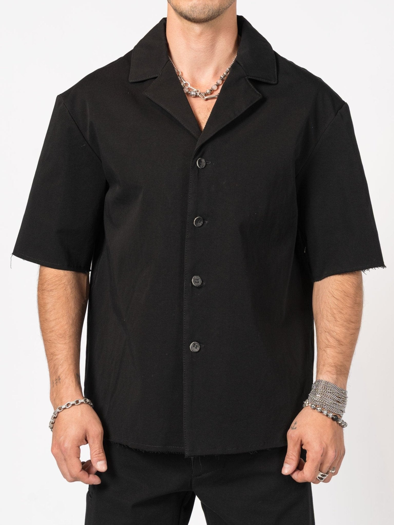 Shirt with Nubuck Accents - by DANIELE BASTA