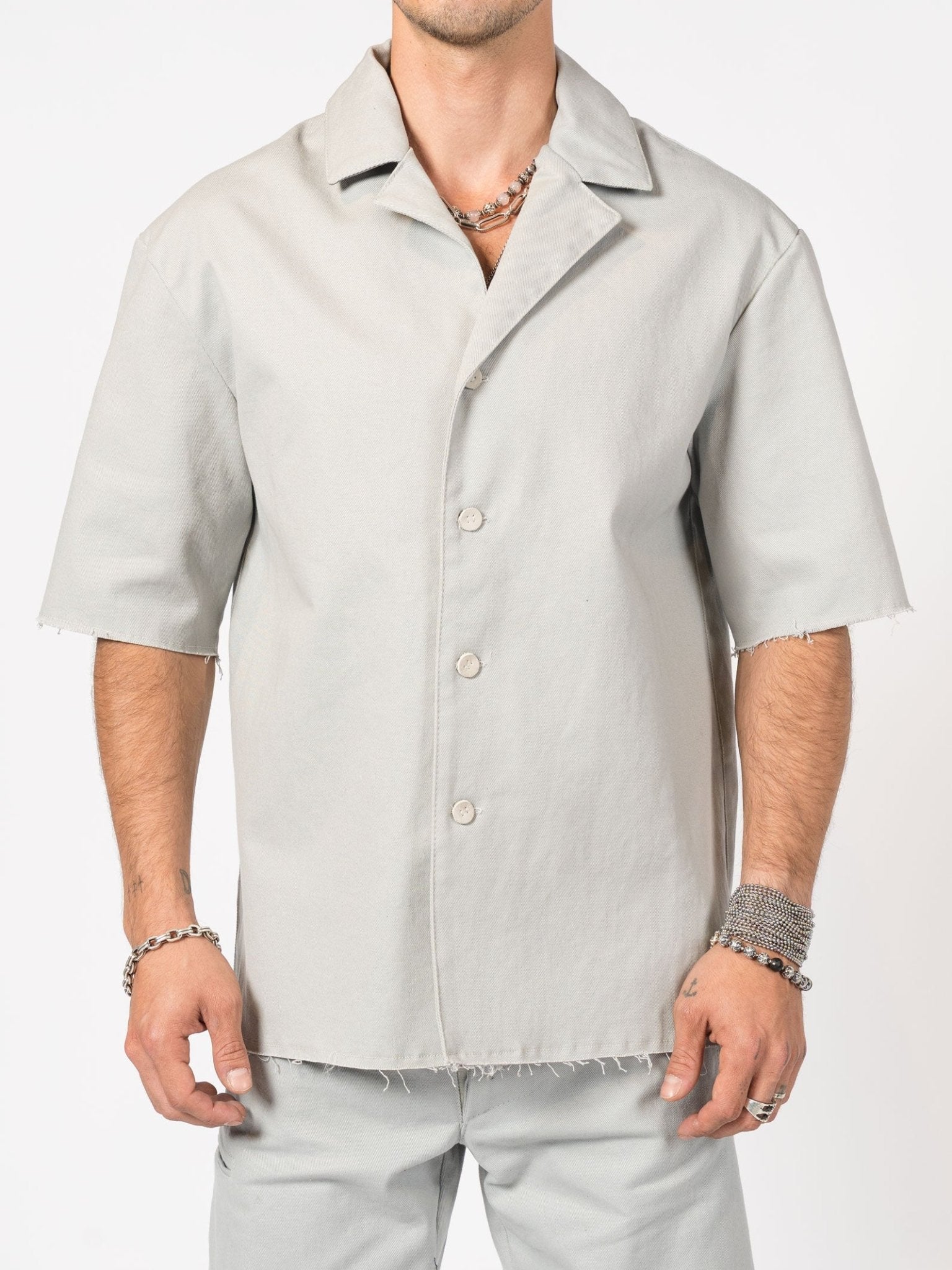 Shirt with Nubuck Accents - by DANIELE BASTA