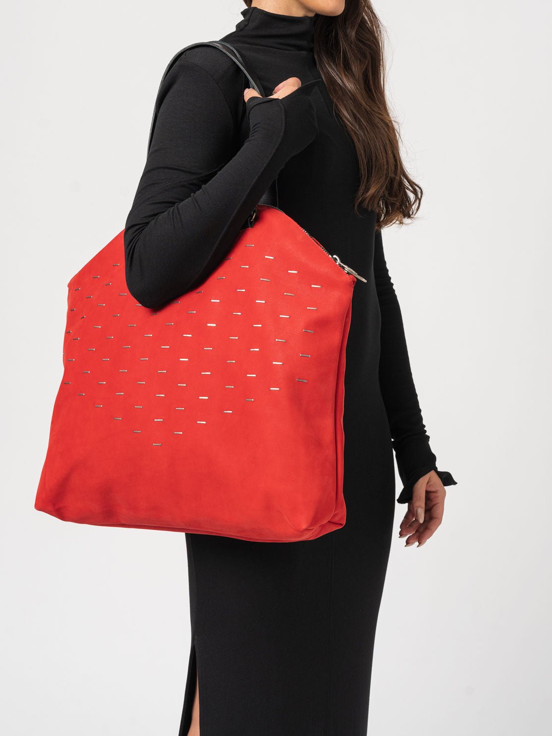 Shoulder bag with 925 Silver Staples - by DANIELE BASTA
