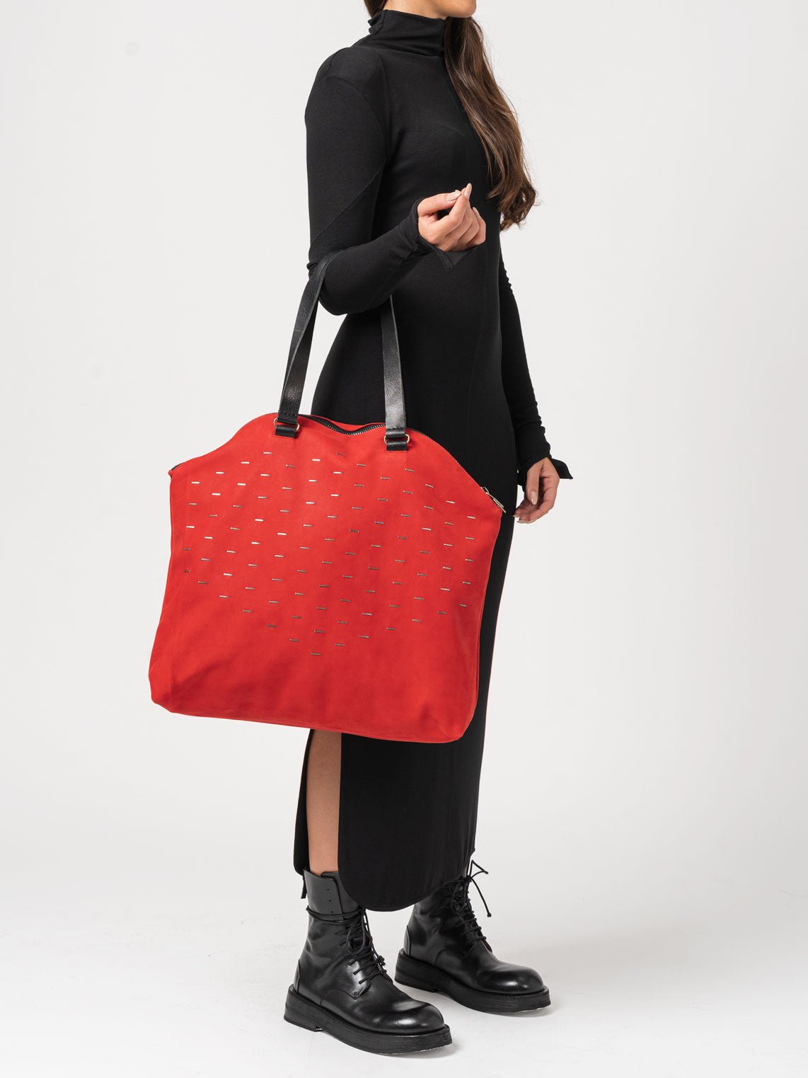 Shoulder bag with 925 Silver Staples - by DANIELE BASTA
