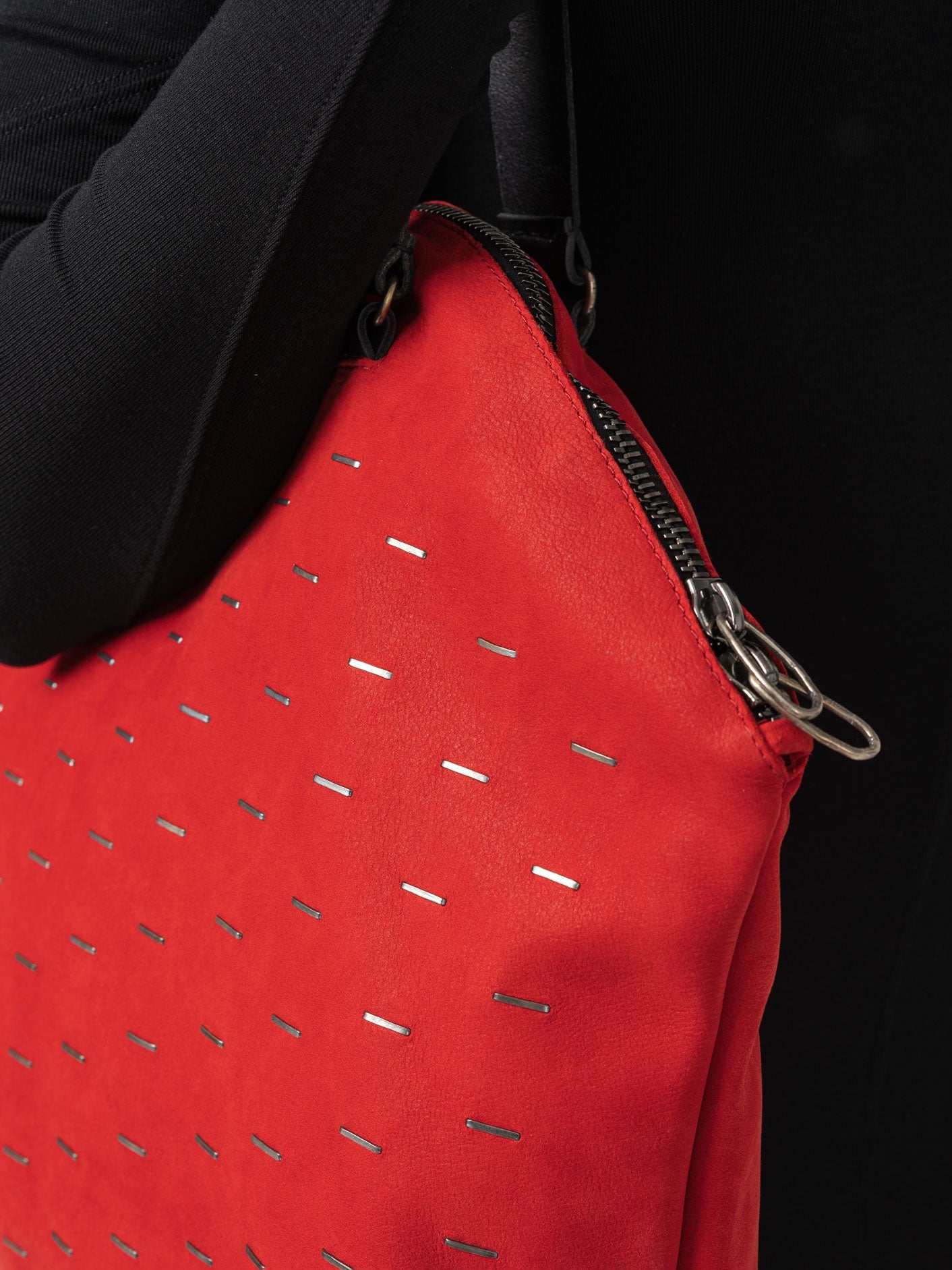 Shoulder bag with 925 Silver Staples - by DANIELE BASTA