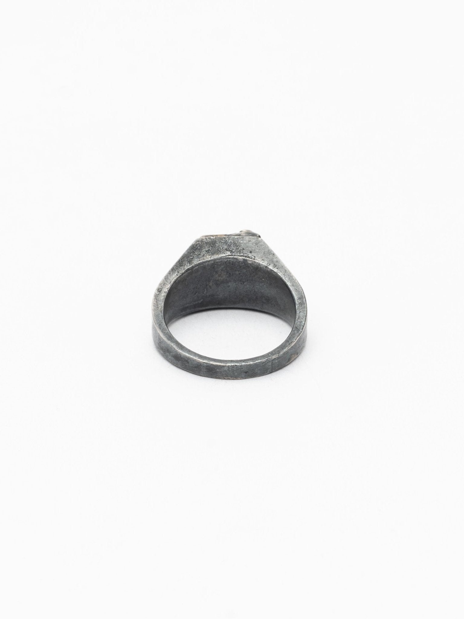 Signet Ring with Geometric Gold Inlays - by CEDAR