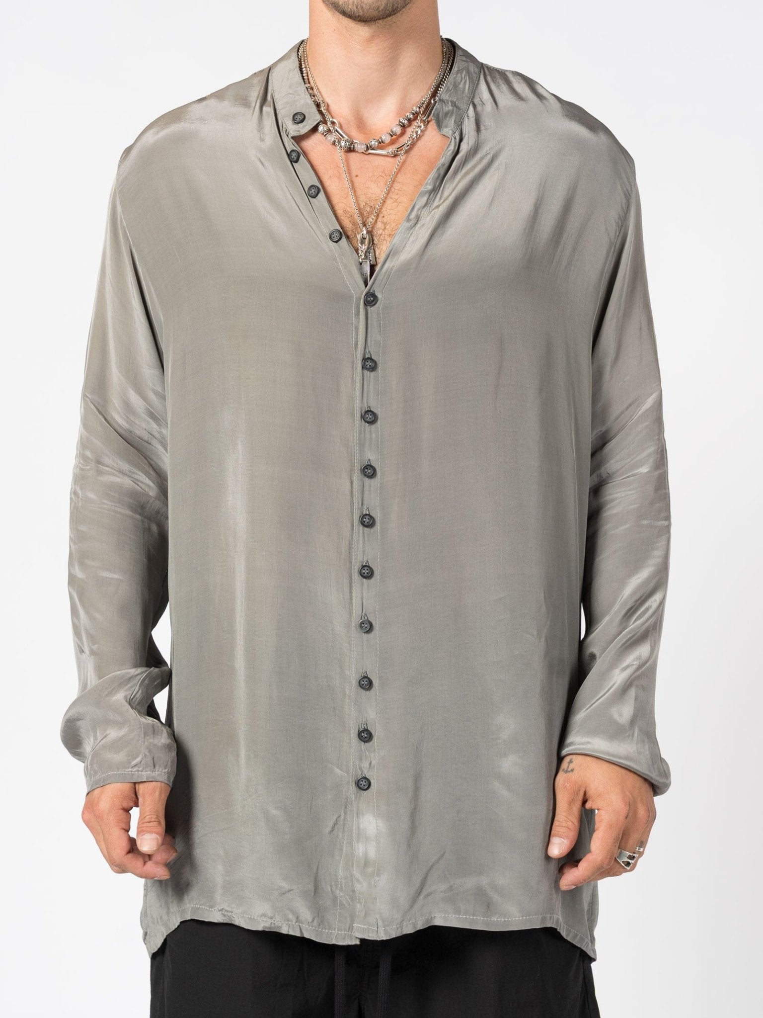 Silk Button - Up Shirt - by AITO