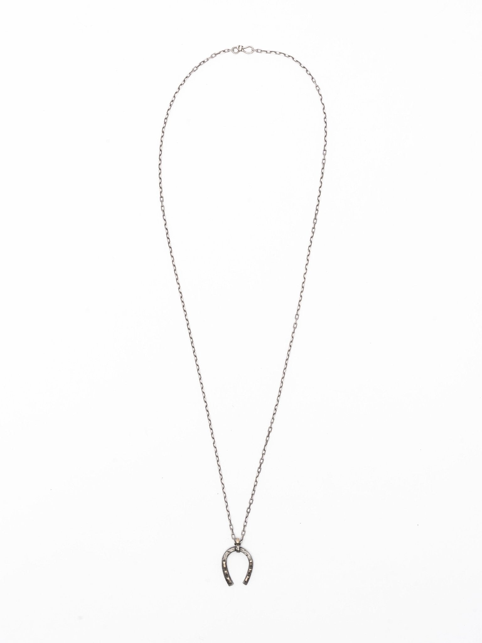 Silver and Gold Horseshoe Pendant Necklace - by CEDAR