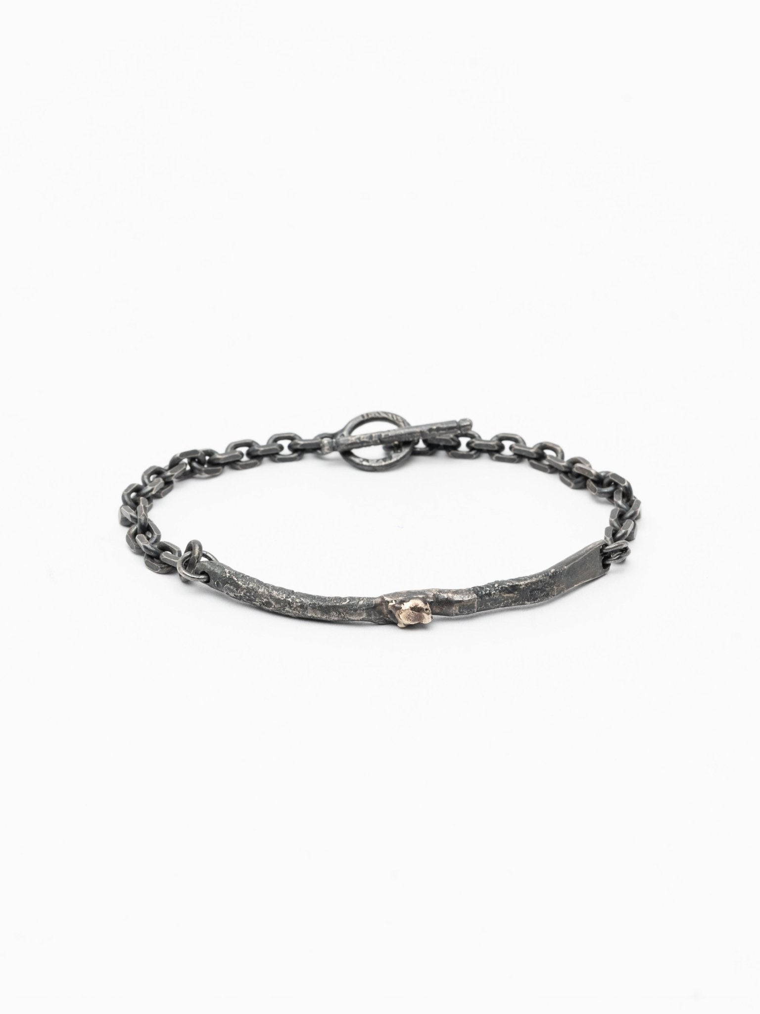 Silver Chain Bracelet with Gold Detail - by CEDAR
