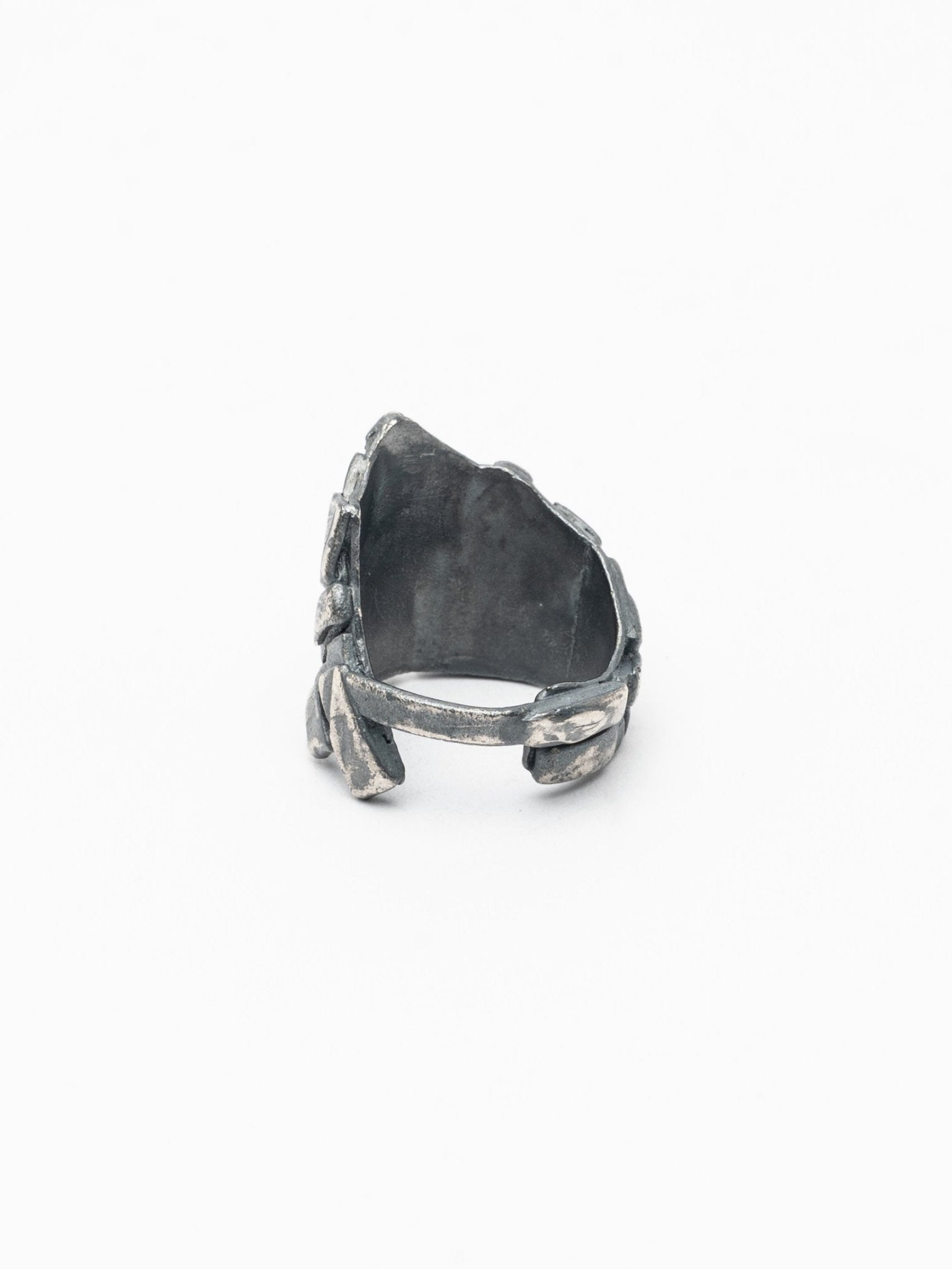 Silver Fragmented Texture Ring - by CEDAR