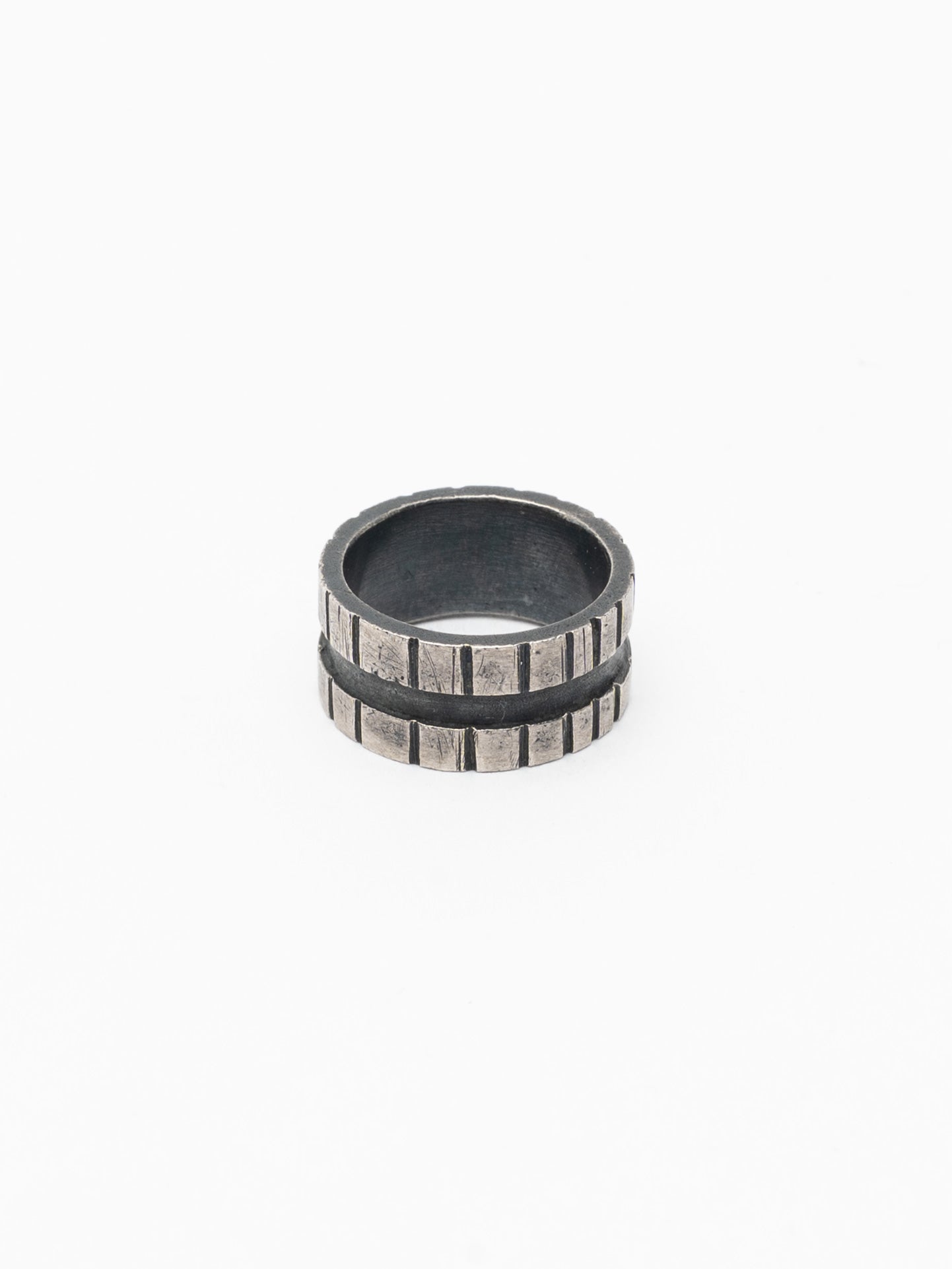 Silver Grooved Band Ring - by CEDAR