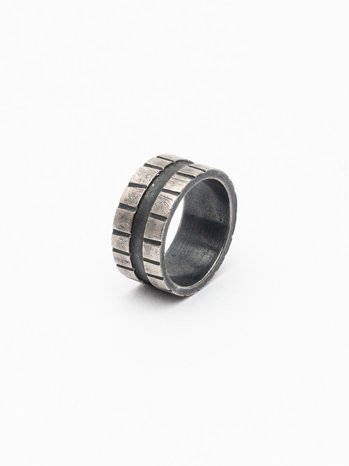 Silver Grooved Band Ring - by CEDAR