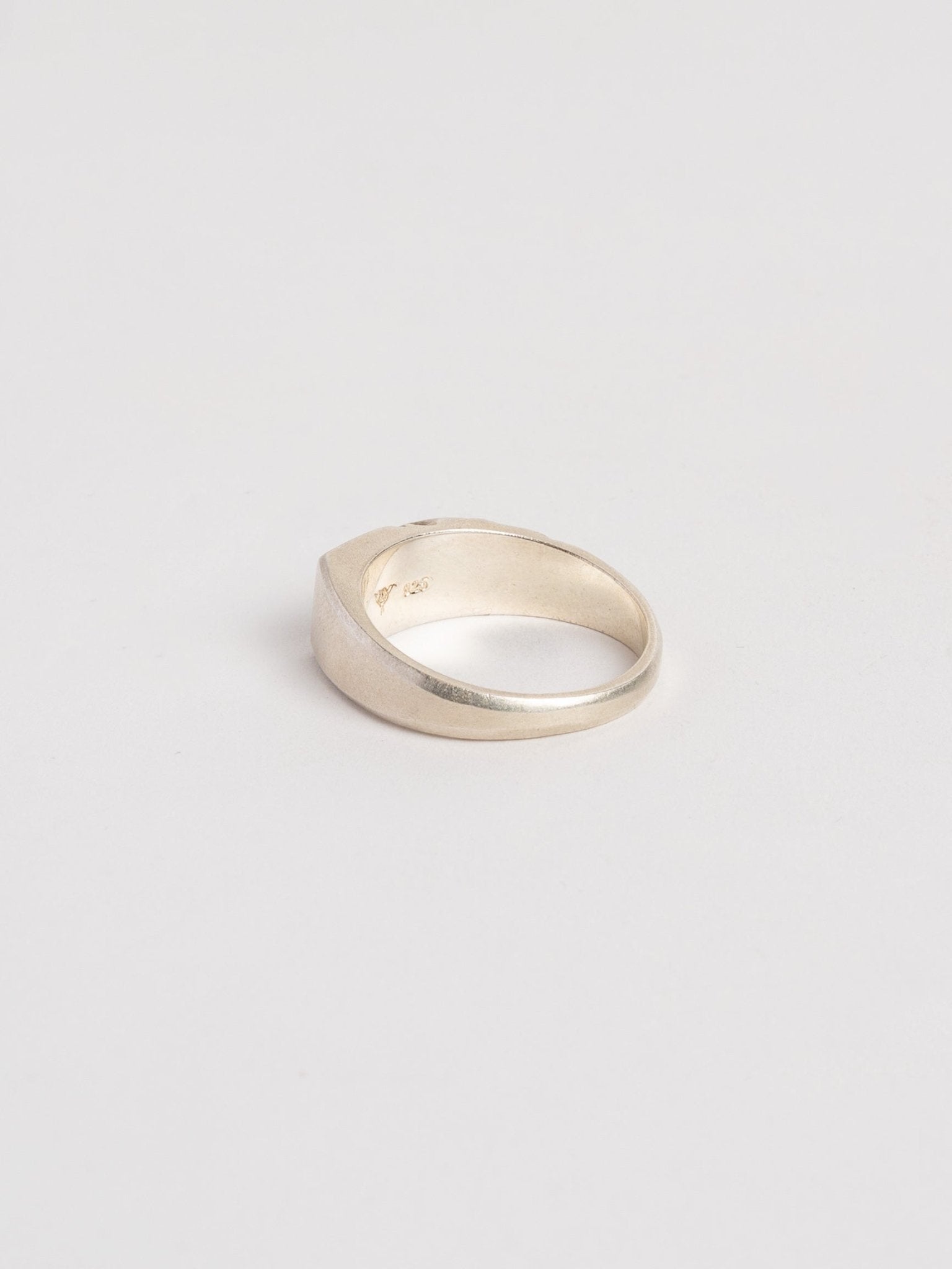 Silver Ring with Scratched Top - by AITO